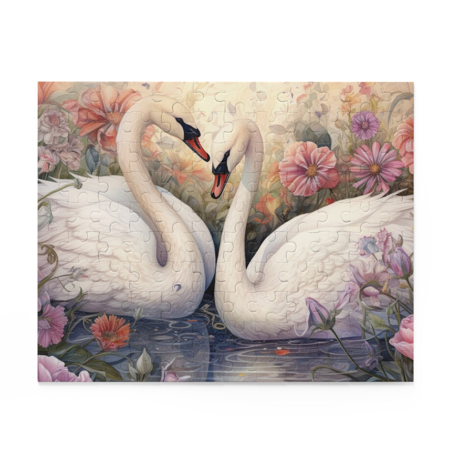 Personalised/Non-Personalised Puzzle, Swan (120, 252, 500-Piece)