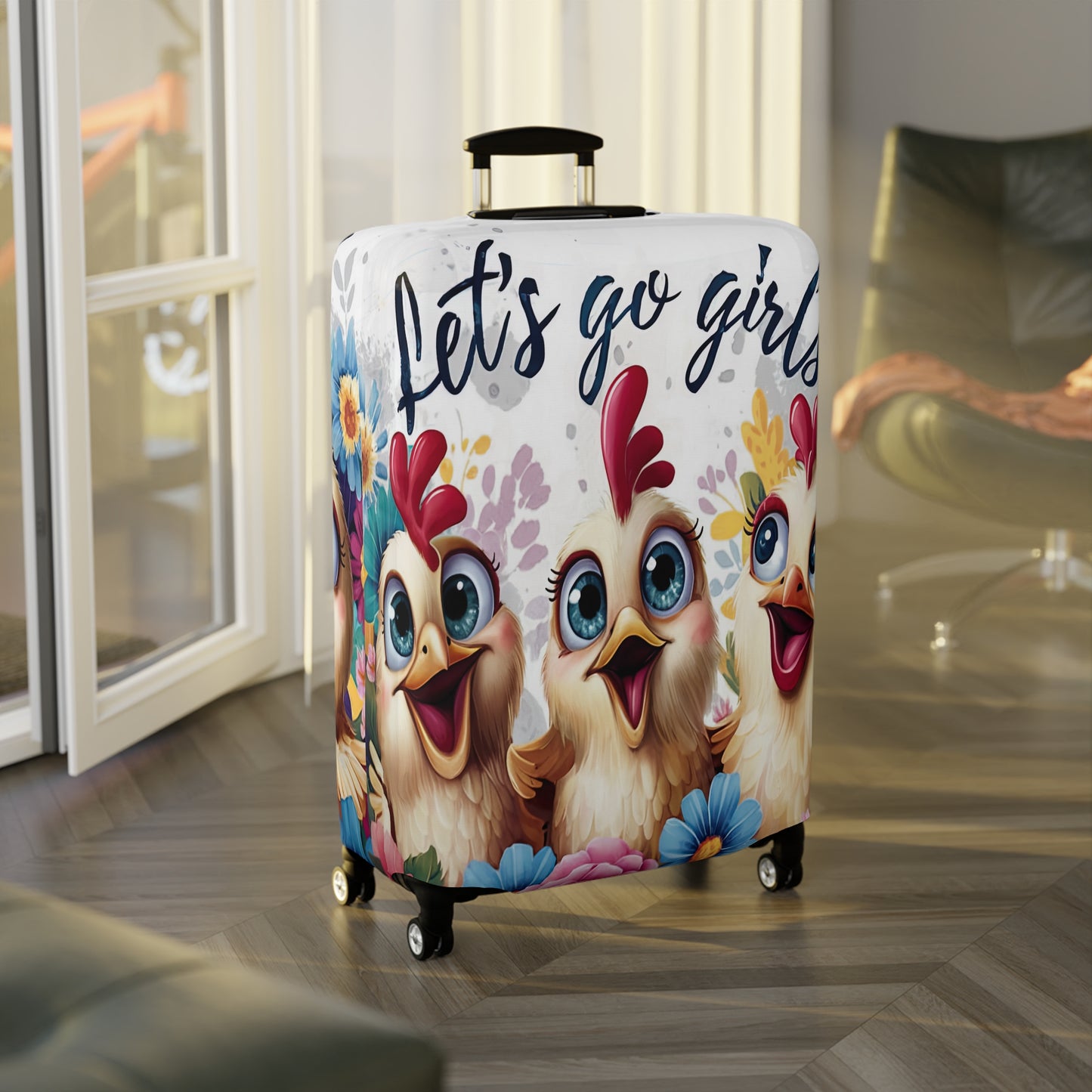 Luggage Cover, Chickens, Let's Go Girls, awd-1675