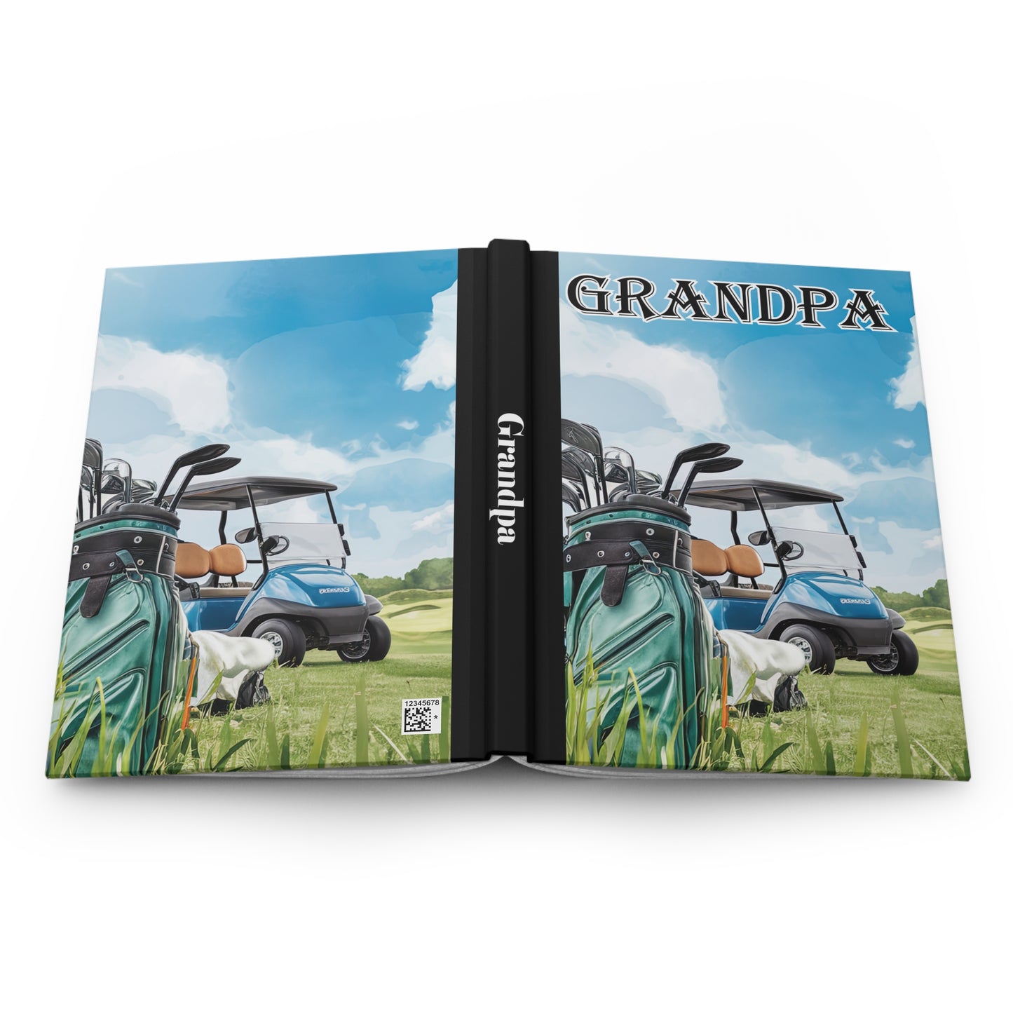 Personalised Hardcover Journal Matte, Golf, Grandpa, awd-1682