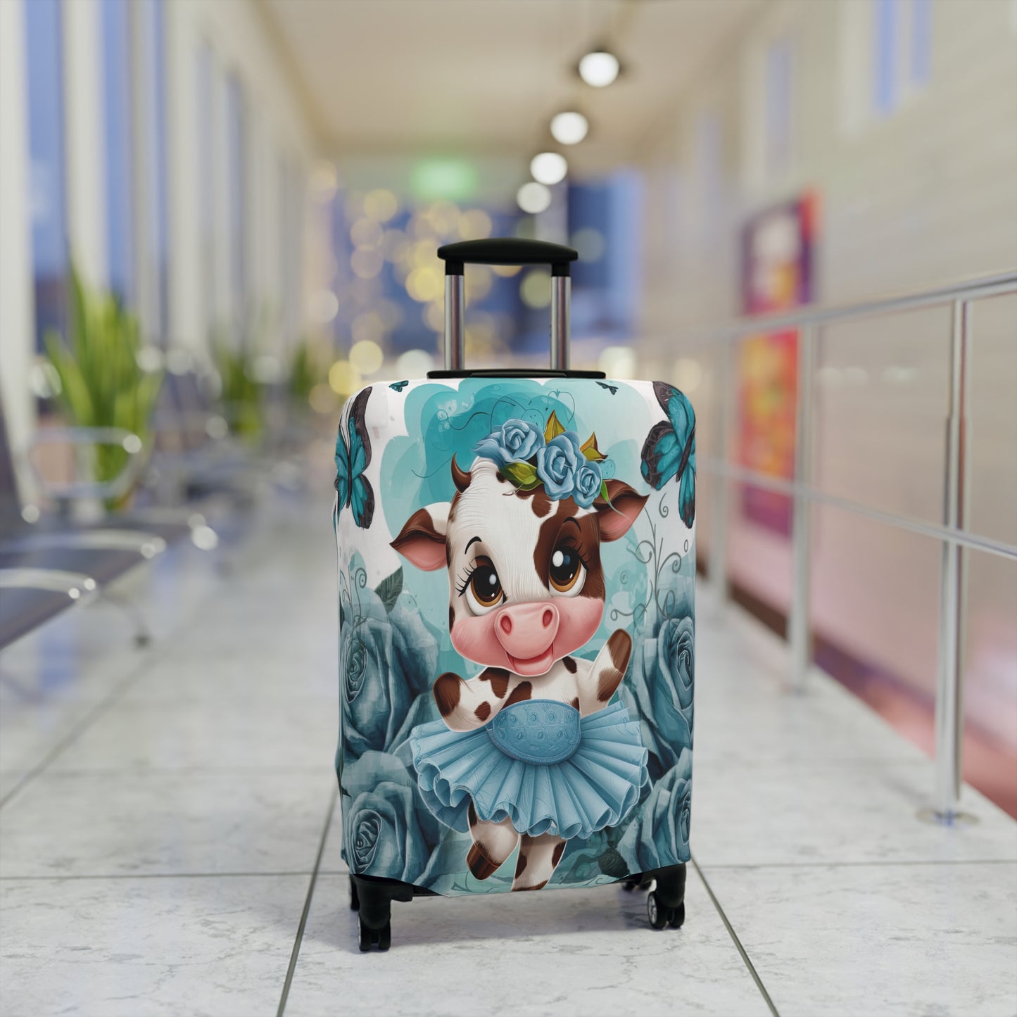 Luggage Cover, Ballet Dancing Cow, awd-1653