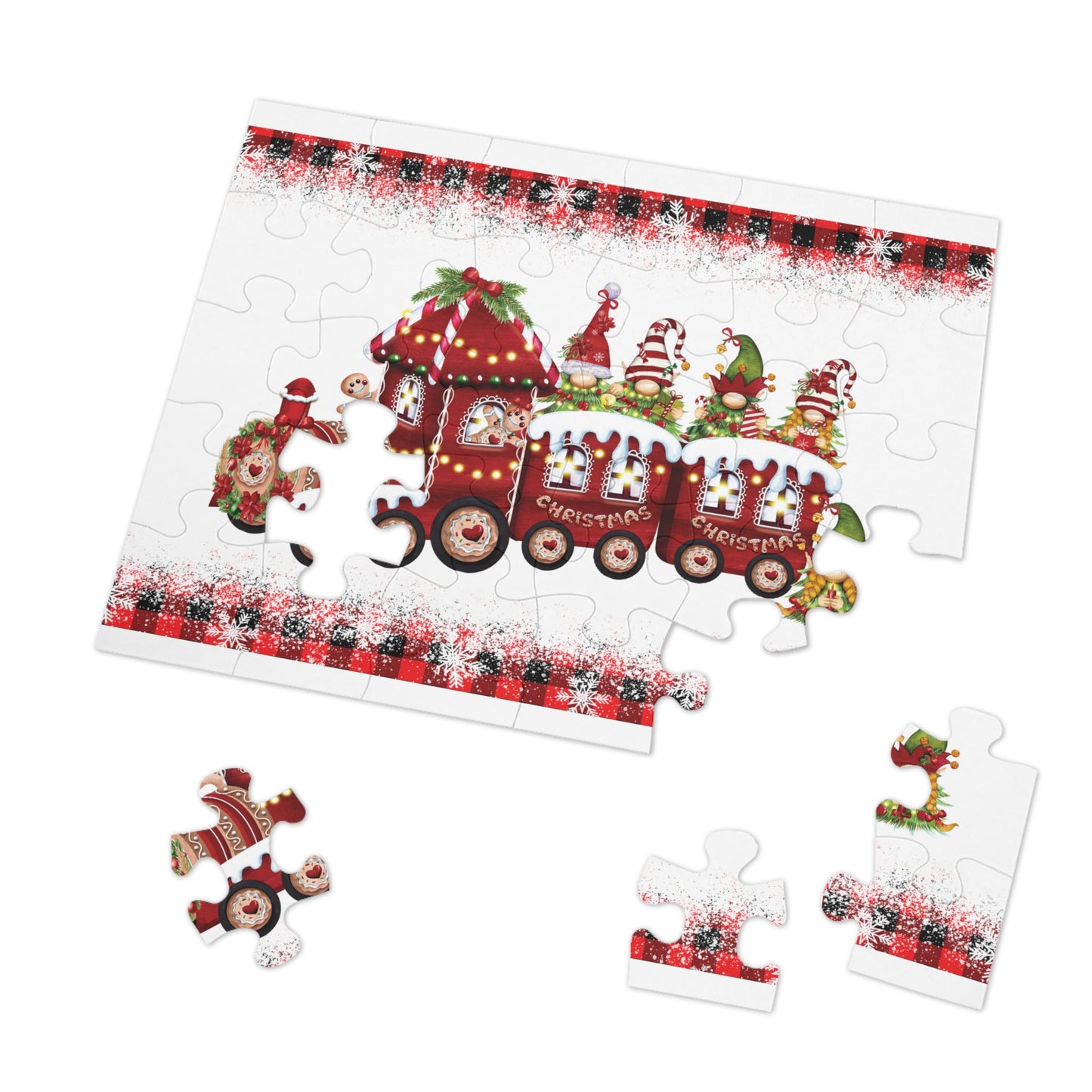 Jigsaw Puzzle, Christmas, Train, Personalised/Non-Personalised (30, 110, 252, 500,1000-Piece)