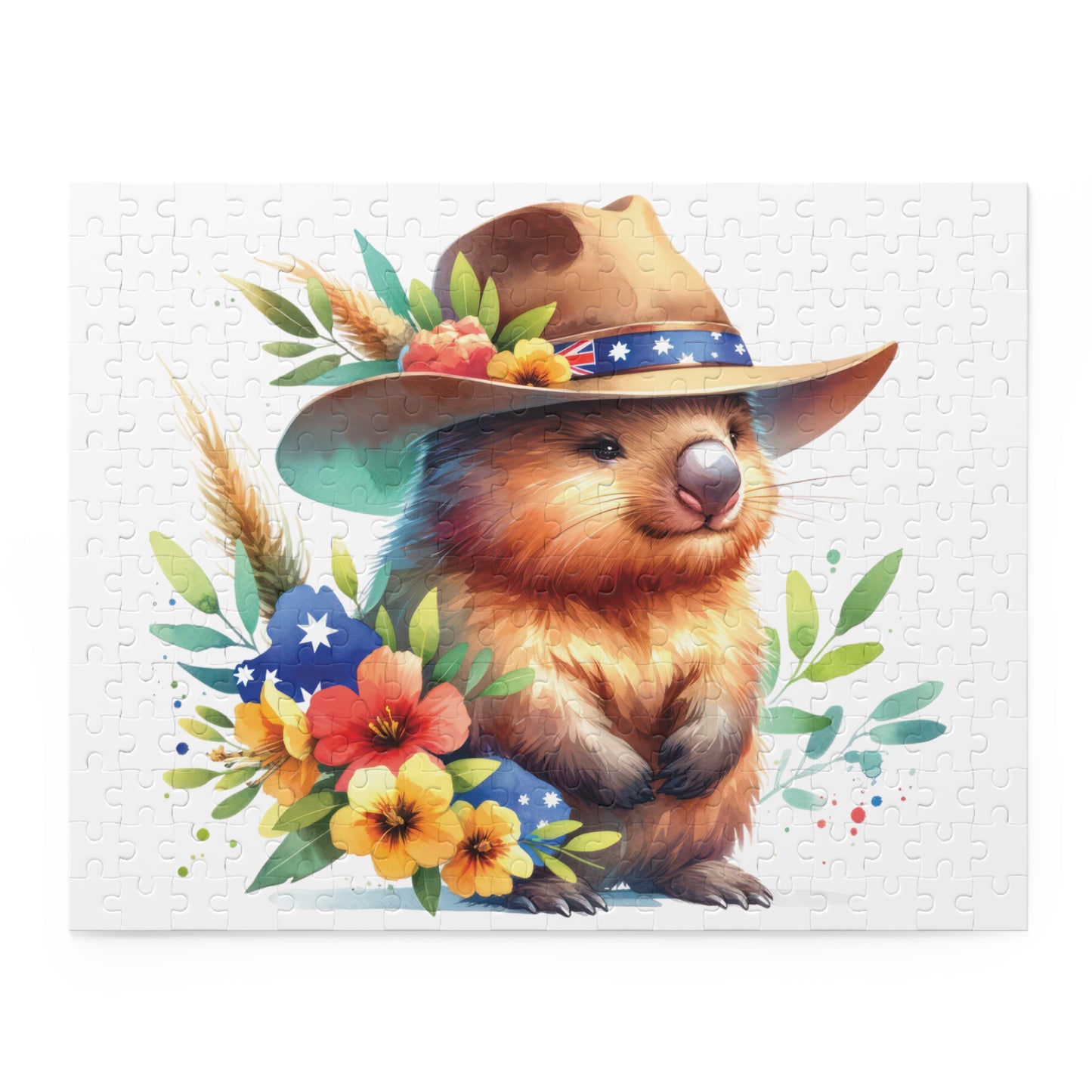 Personalised/Non-Personalised Puzzle, Wombat (120, 252, 500-Piece)