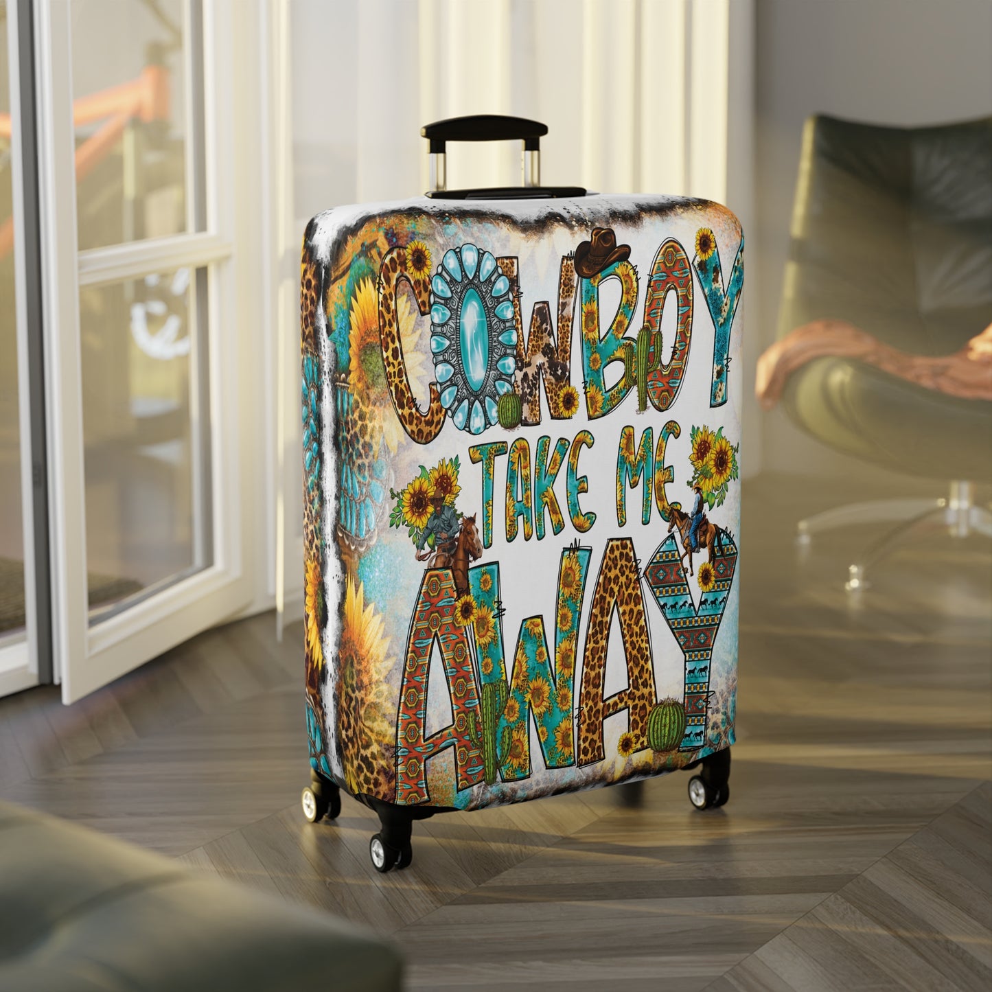 Luggage Cover, Country and Western, Cowboy Take me Away, awd-1026