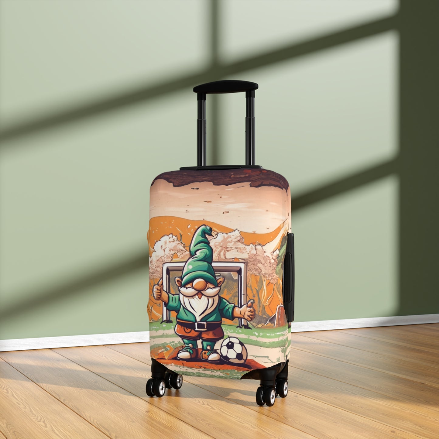 Luggage Cover, Retro Soccer Gnome, awd-5027