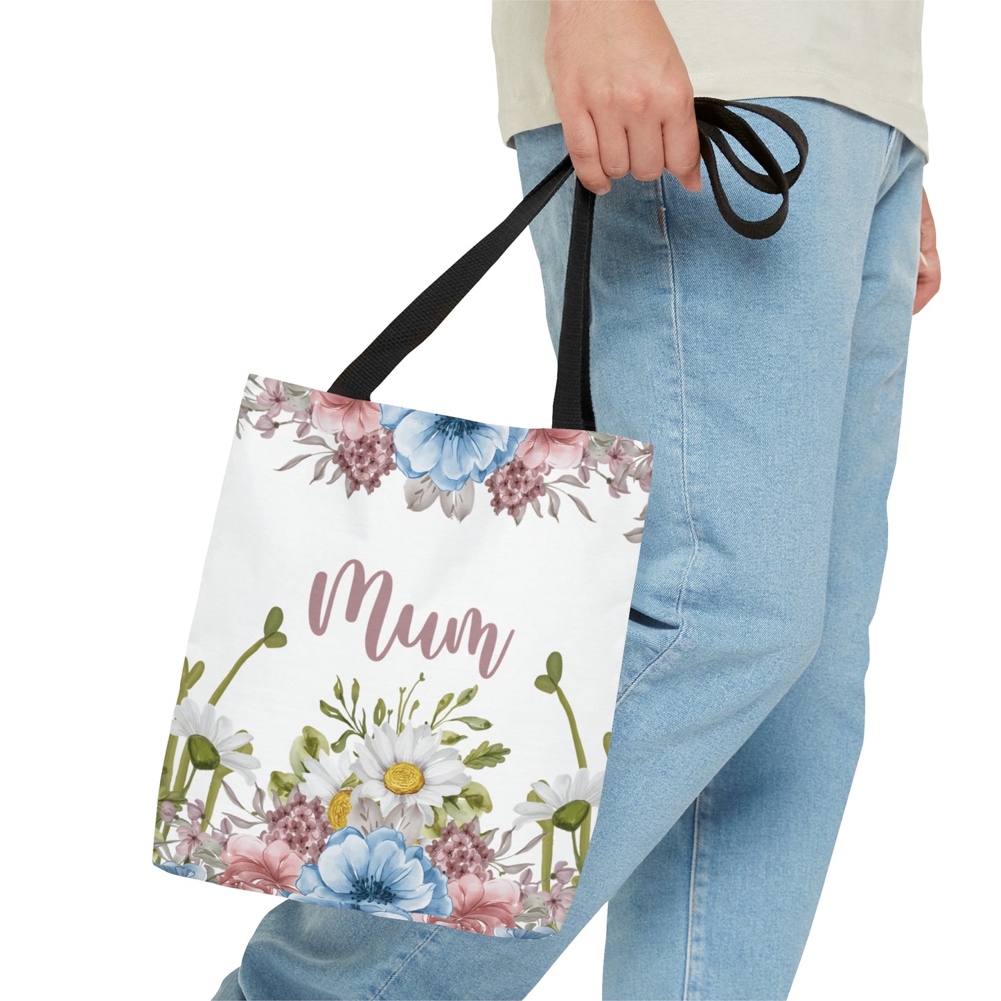 Personalised/Non-Personalised Tote Bag, Floral, Mum, Tote bag