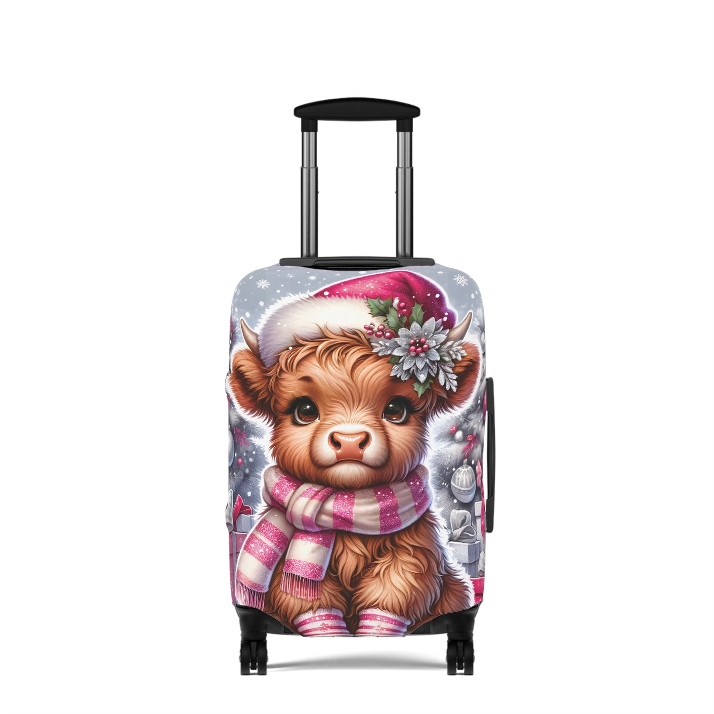 Luggage Cover, Christmas, Highland Cow, awd-1351