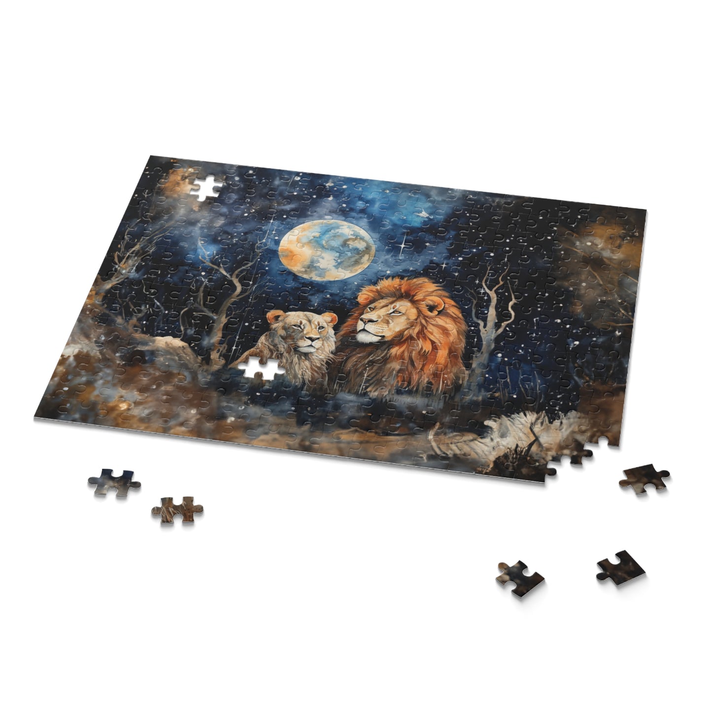 Personalised/Non-Personalised Puzzle, Lions (120, 252, 500-Piece)