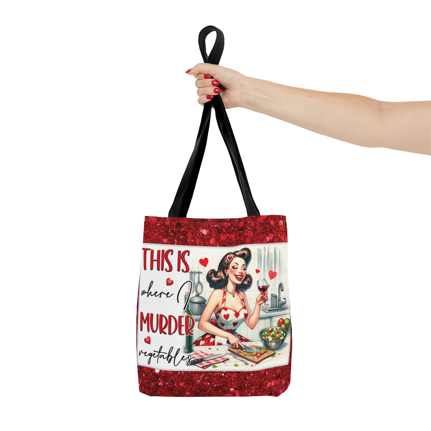 Tote Bag, Retro, This is where I murder Vegetables