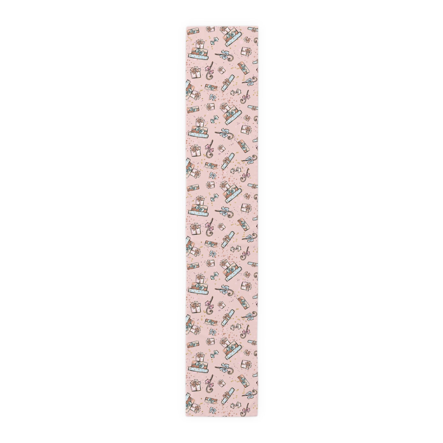 Pink Christmas, Presents, Table Runner, Cotton Twill and Poly Available, 2 sizes Available