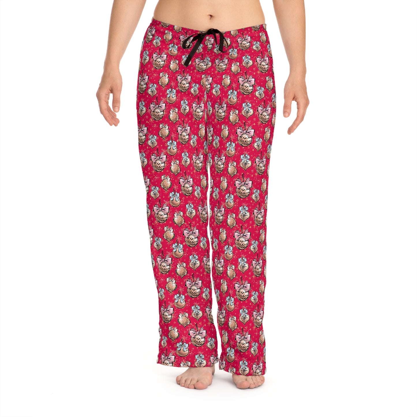 Women's Pyjama Pants, Christmas Baubles, Sleepwear Bottoms