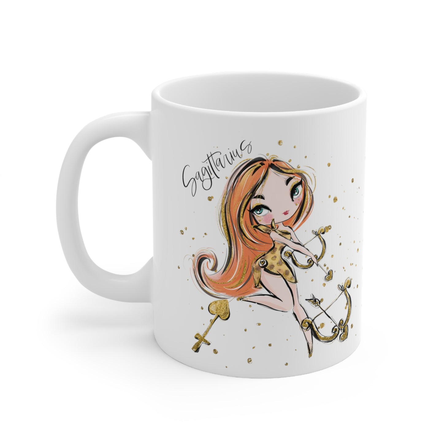 Personalised/Non Personalised Zodiac Sign, Sagittarius, Ceramic Mug 11oz