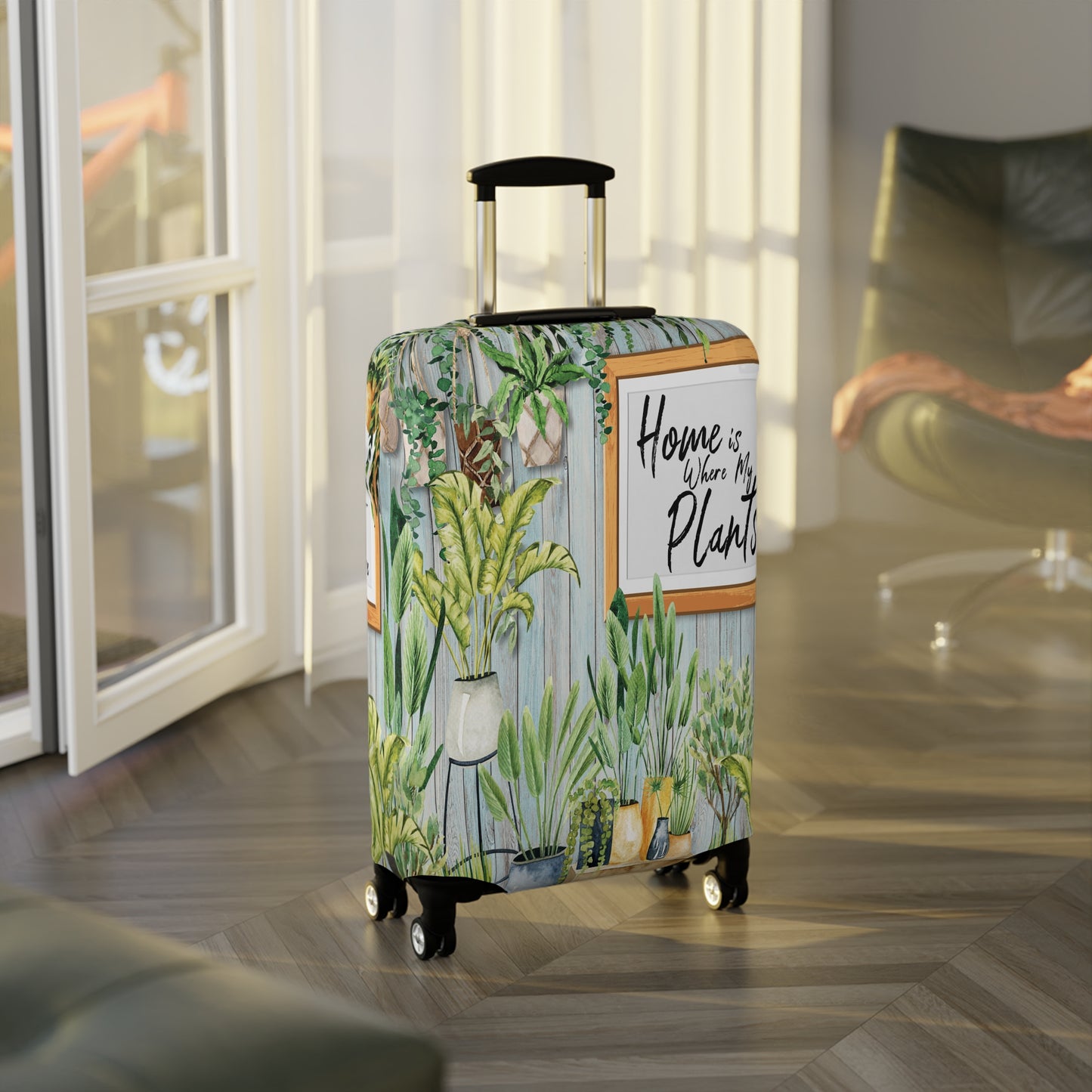 Luggage Cover, Home is where my plants are, awd-024