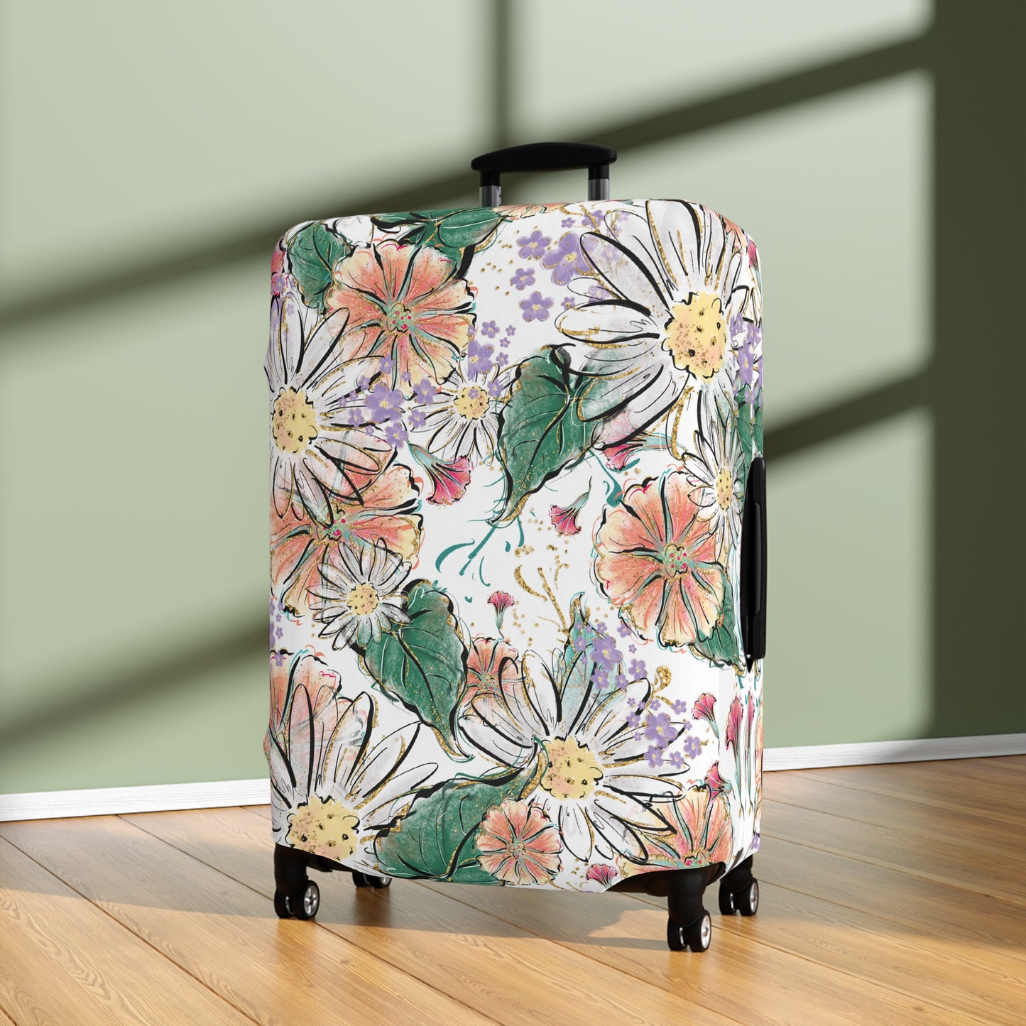 Luggage Cover, Whimsical Floral