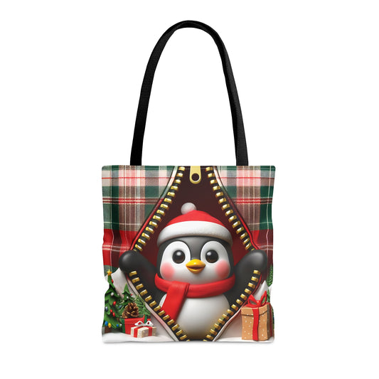 Tote Bag, Christmas, Penguin