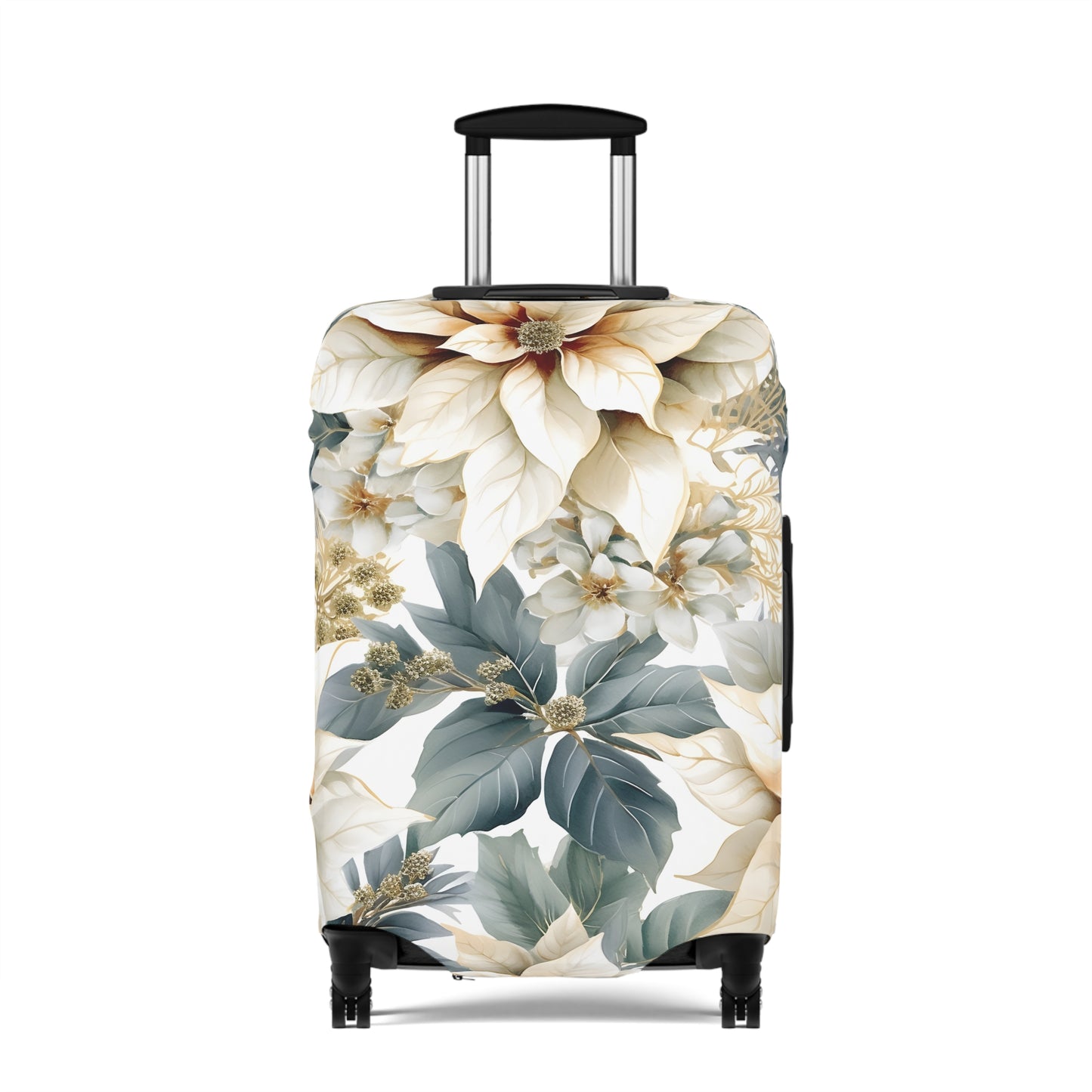 Luggage Cover, Cream Poinsettia