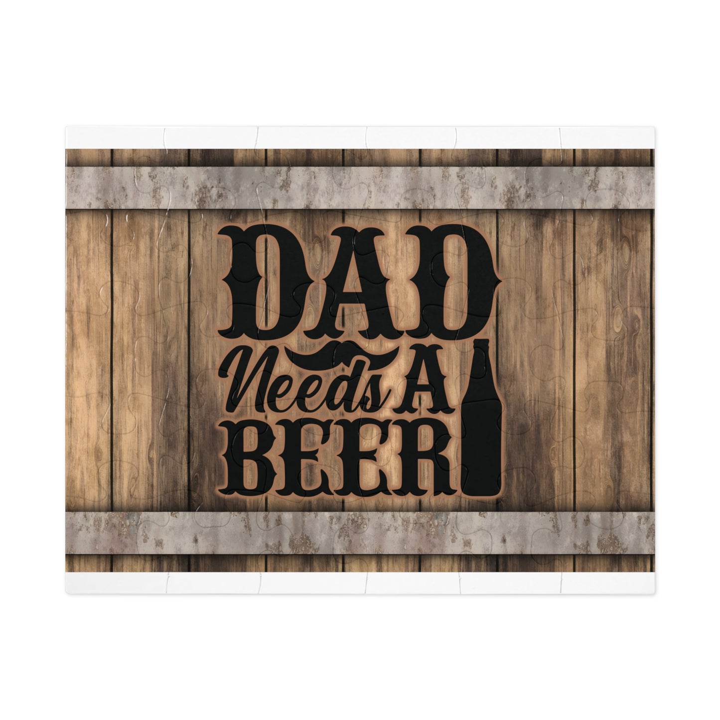 Puzzle, Dad, Dad needs a Beer, Personalised/Non-Personalised (30, 110, 252, 500,1000-Piece) awd-568