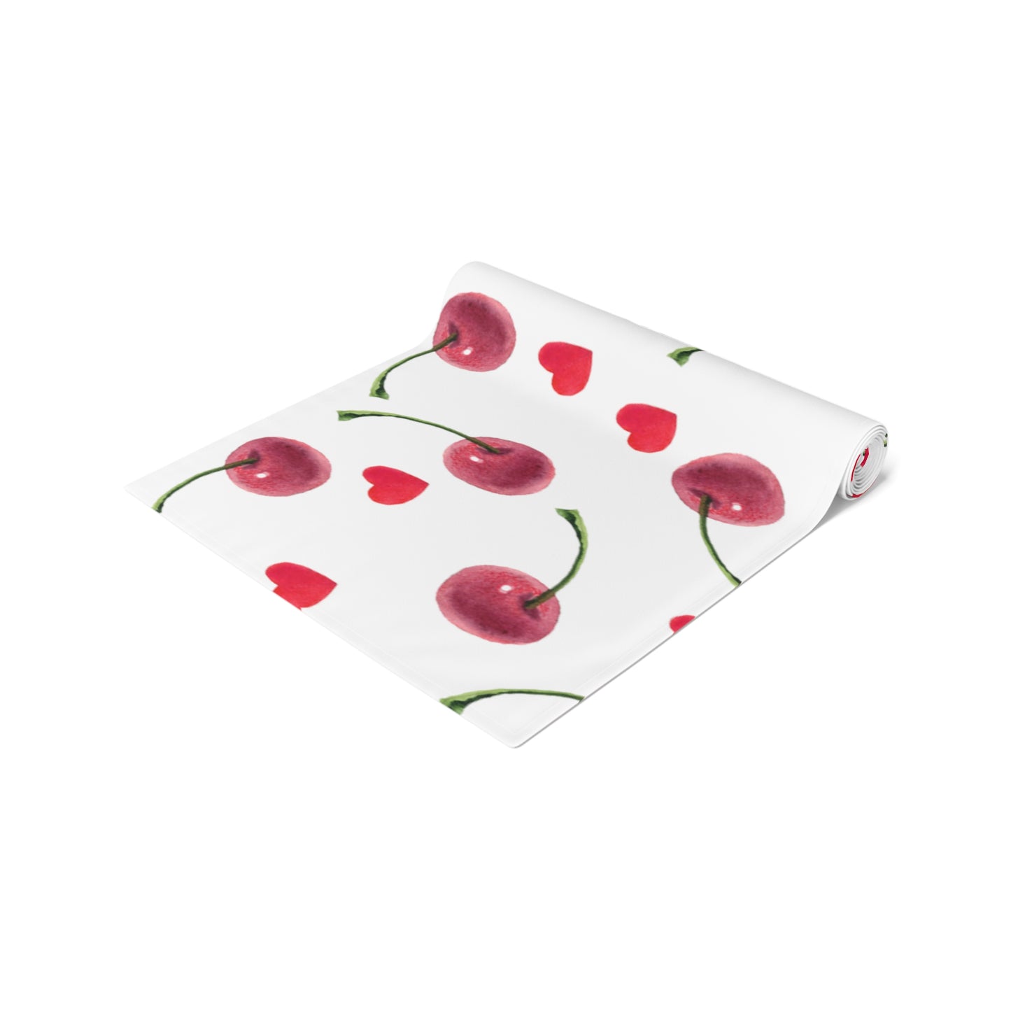 Cherries Table Runner, Cotton Twill and Poly Available