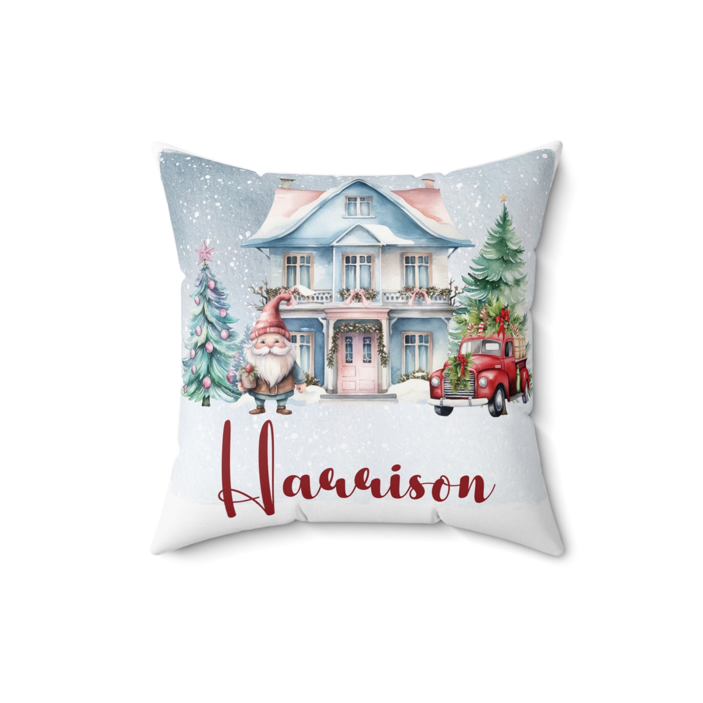 Personalised Christmas Cushion, Polyester Square Cushion, Christmas cushion