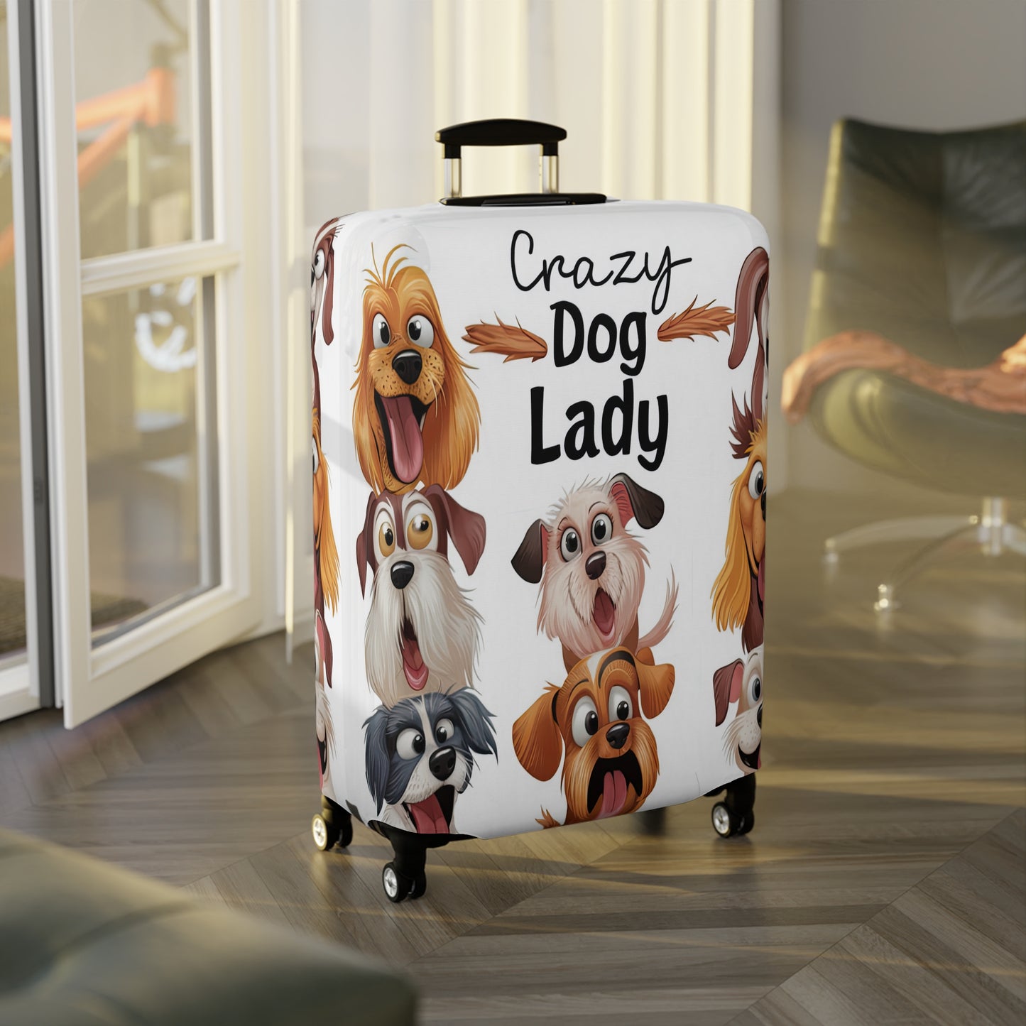 Luggage Cover, Crazy Dog Lady, awd-1490