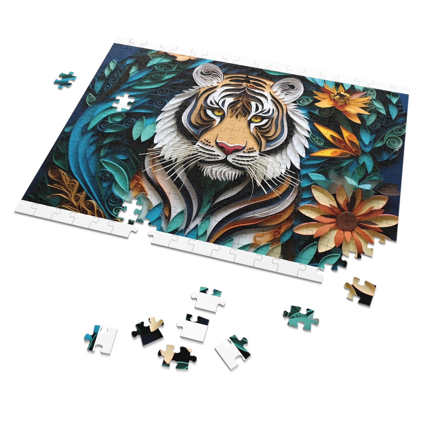 Jigsaw Puzzle, Tiger, Personalised/Non-Personalised (30, 110, 252, 500,1000-Piece)