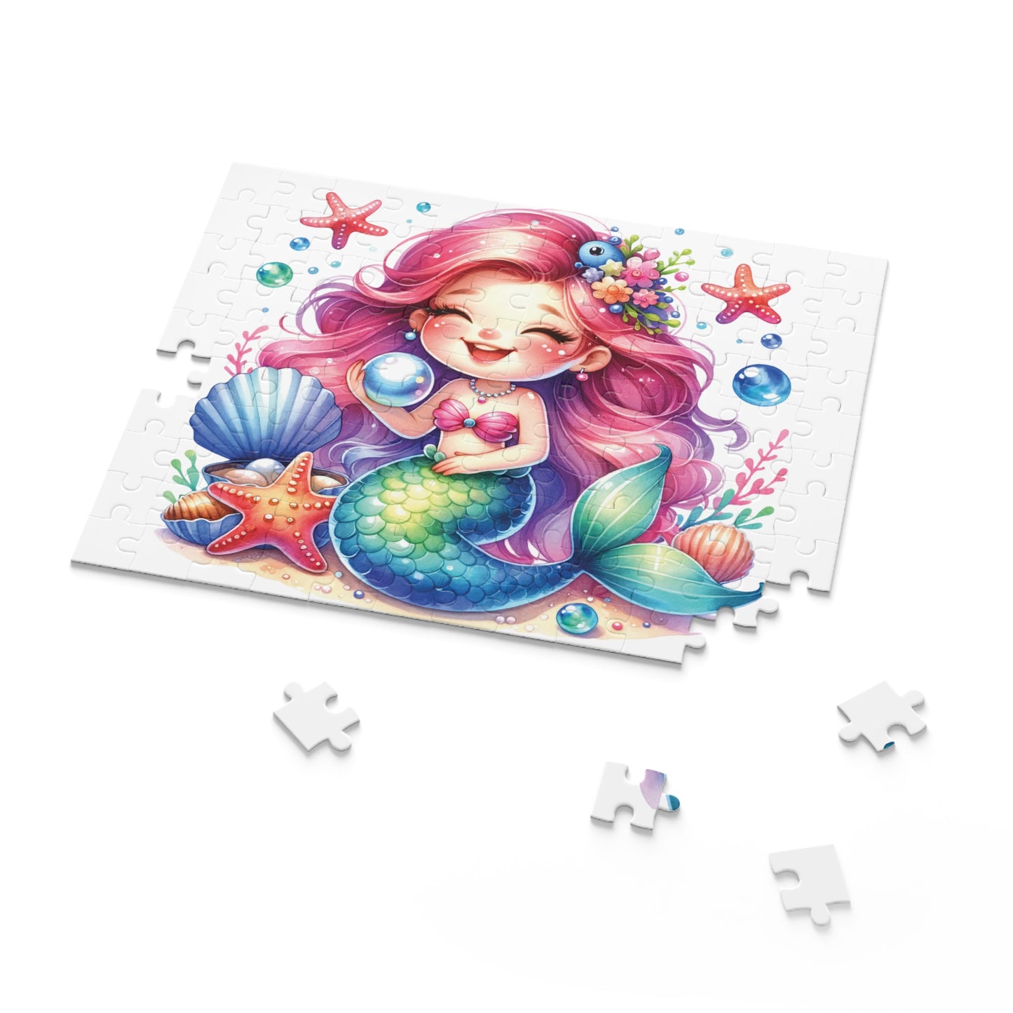 Personalised/Non-Personalised Puzzle, Mermaid (120, 252, 500-Piece)