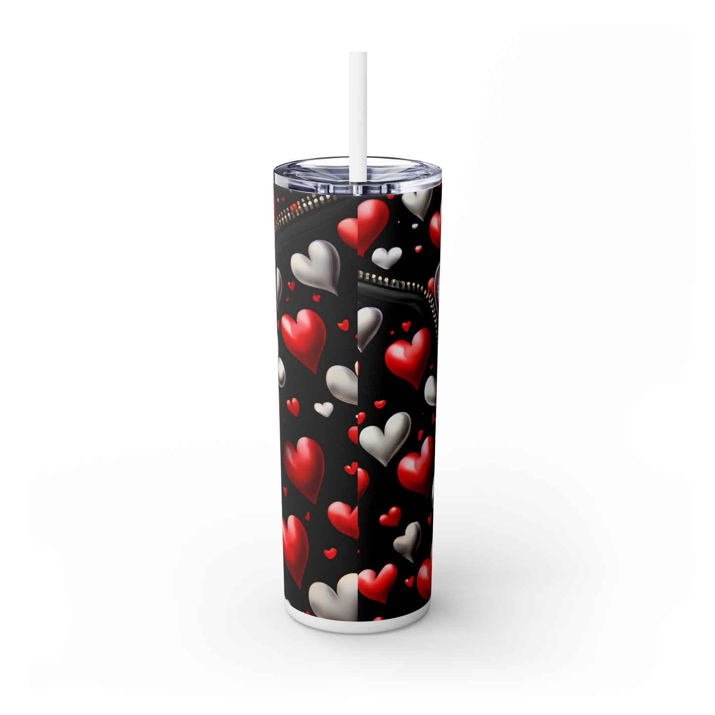 Skinny Tumbler with Straw, 20oz, Dog, Valentines Day, awd-918