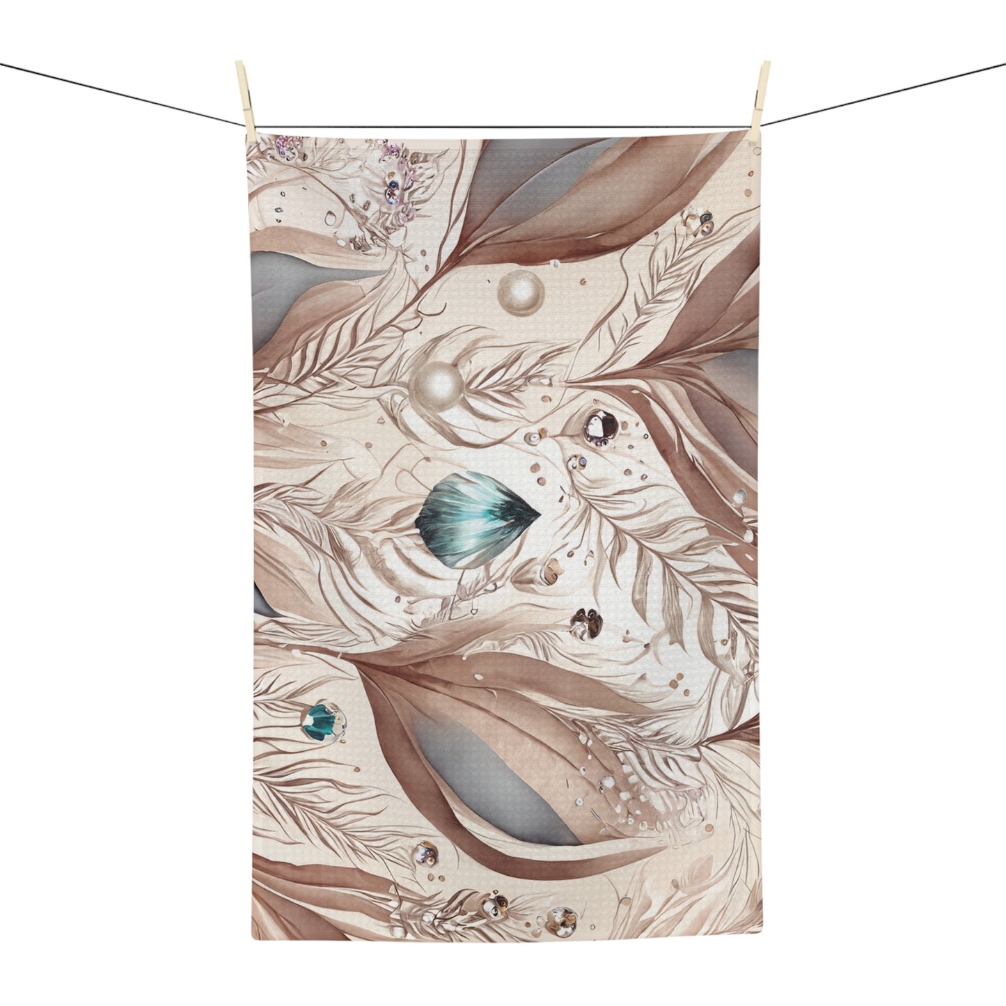 Microfiber Tea Towel, Boho Floral