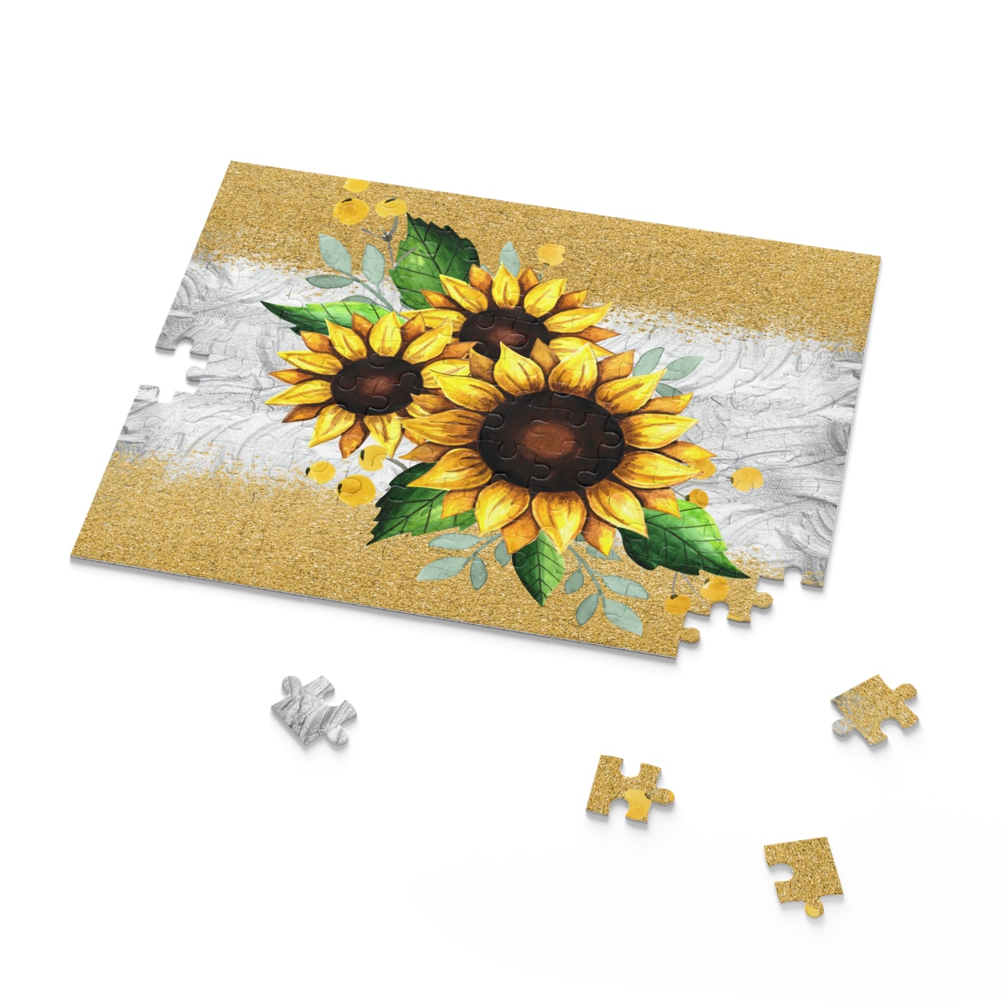 Personalised/Non-Personalised Puzzle, Sunflower (120, 252, 500-Piece)