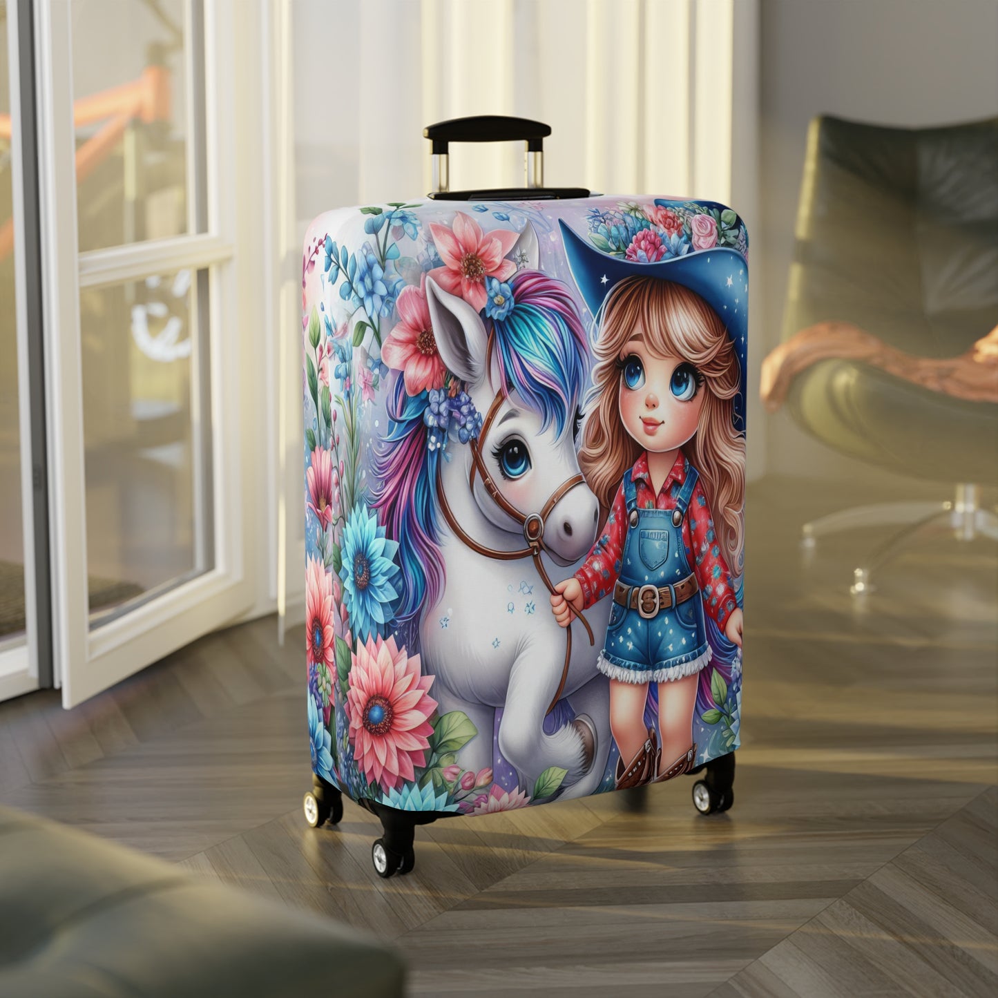 Luggage Cover, Just a Girl who Loves Horses, awd-3071