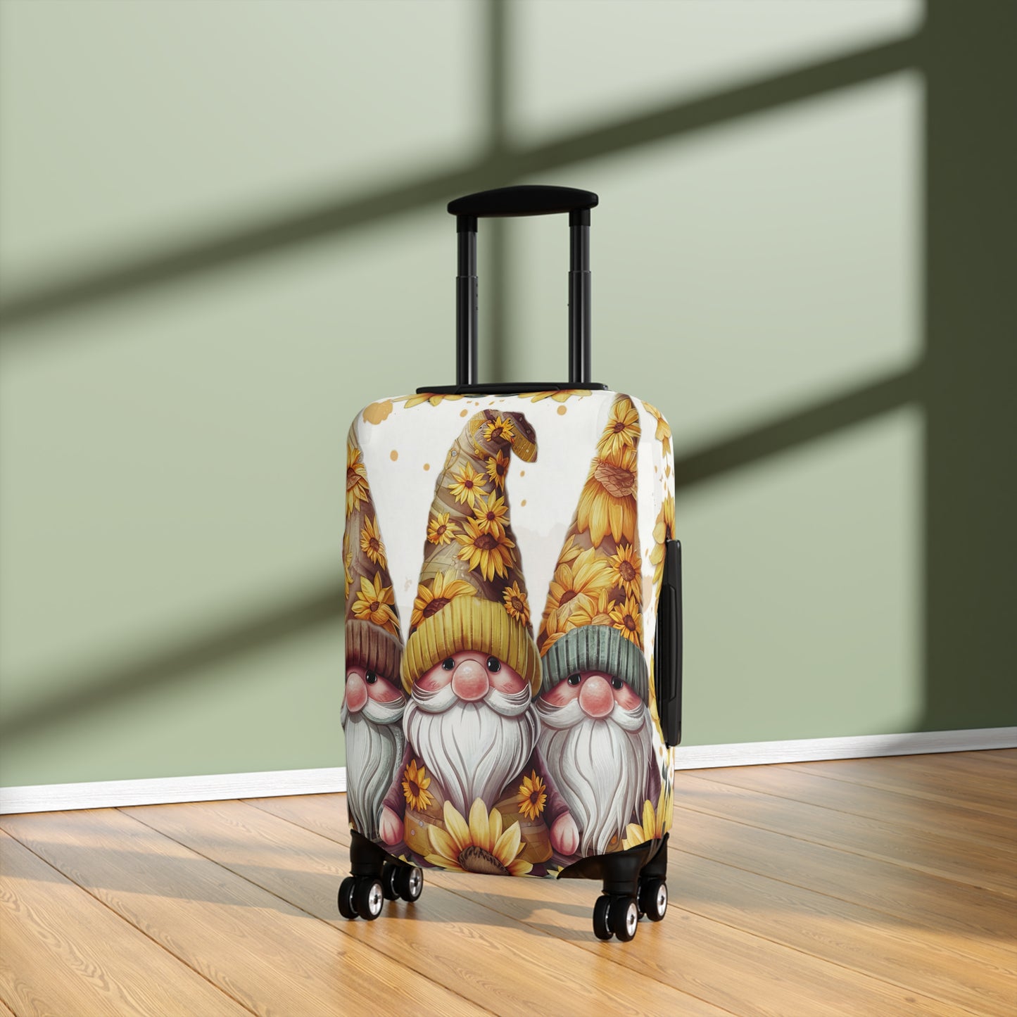 Luggage Cover, Sunflowers, Gnomes, awd-1744