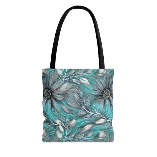 Tote Bag, Elegant Greenery Floral Tote Bag