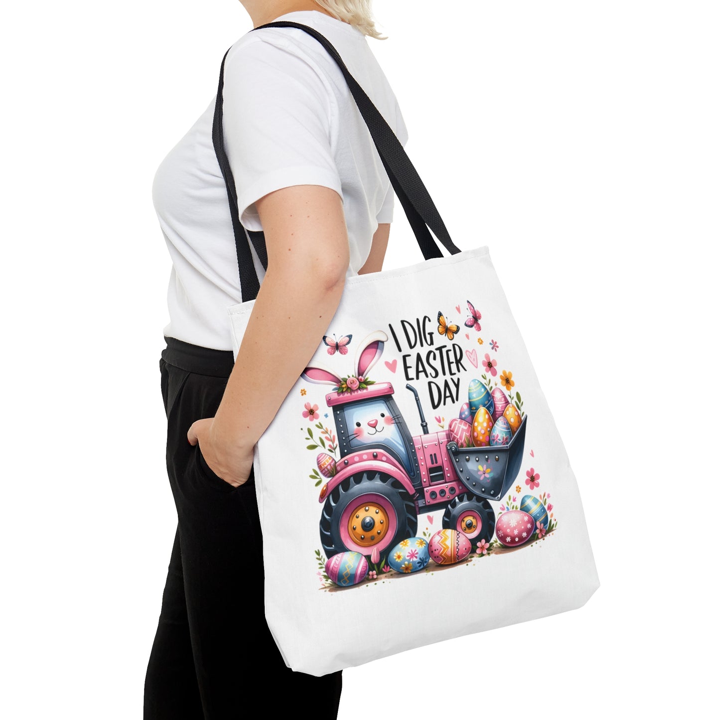 Tote Bag, Easter, Tractor, I dig Easter day Personalised/Non-Personalised Tote bag