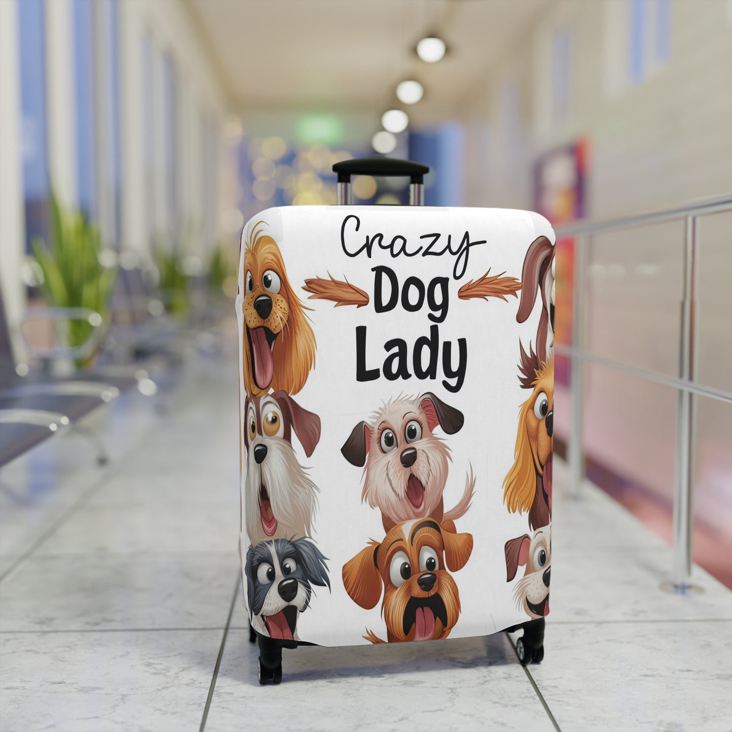 Luggage Cover, Crazy Dog Lady, awd-1490