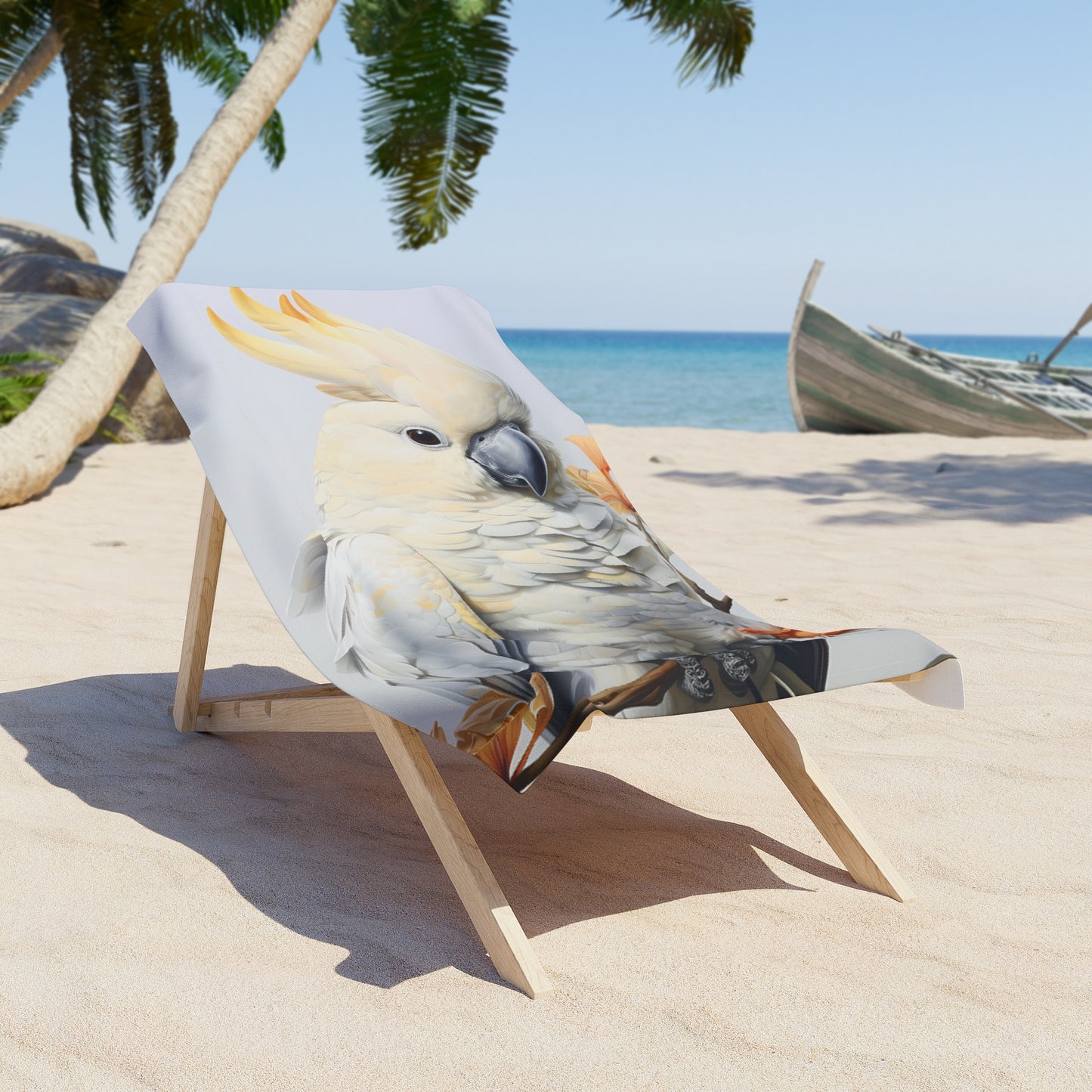 Beach Towel, Australian Animals, Cockatoo, Polycotton Towel, 2 sizes Available