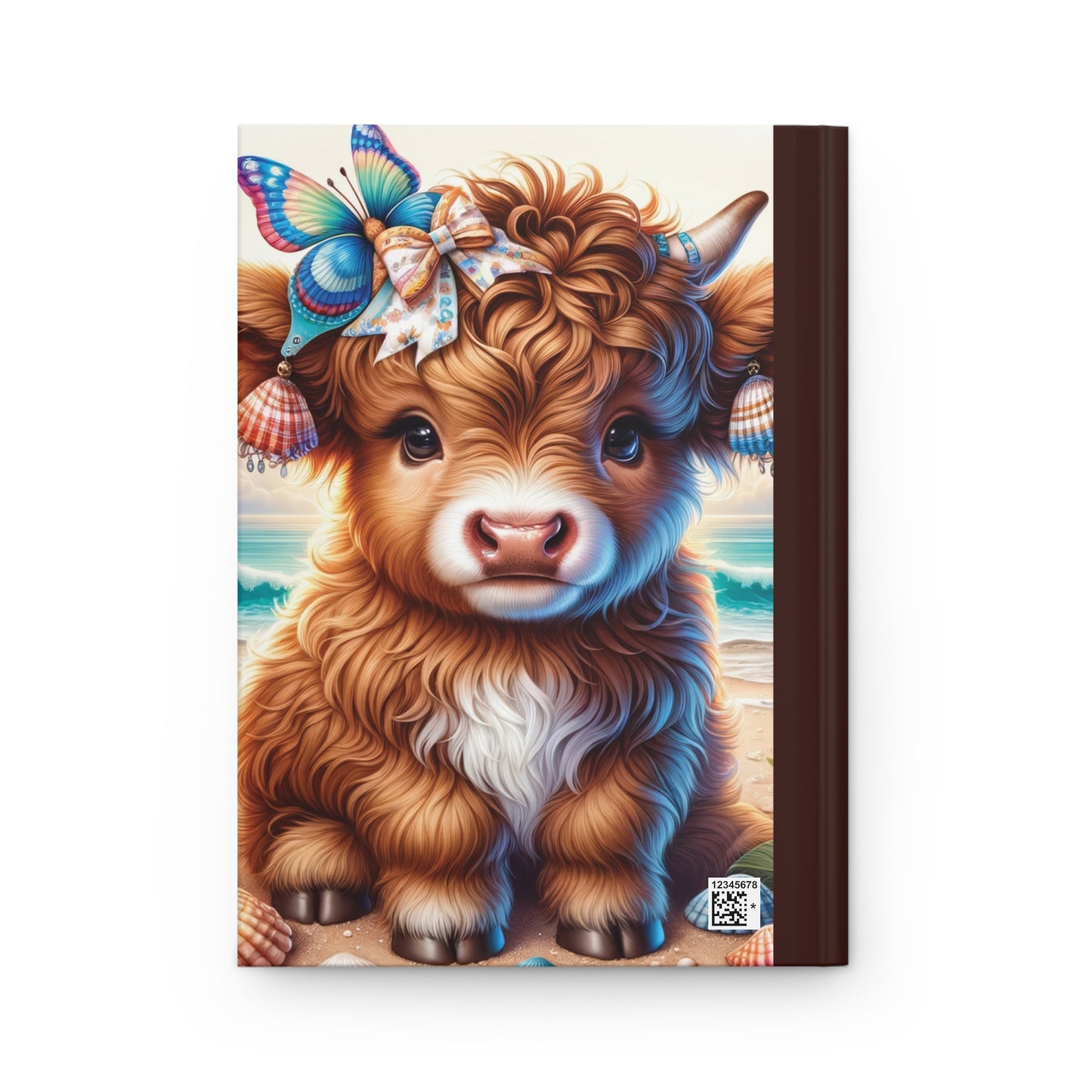 Personalised Hardcover Journal Matte, Highland Cow, awd-1637