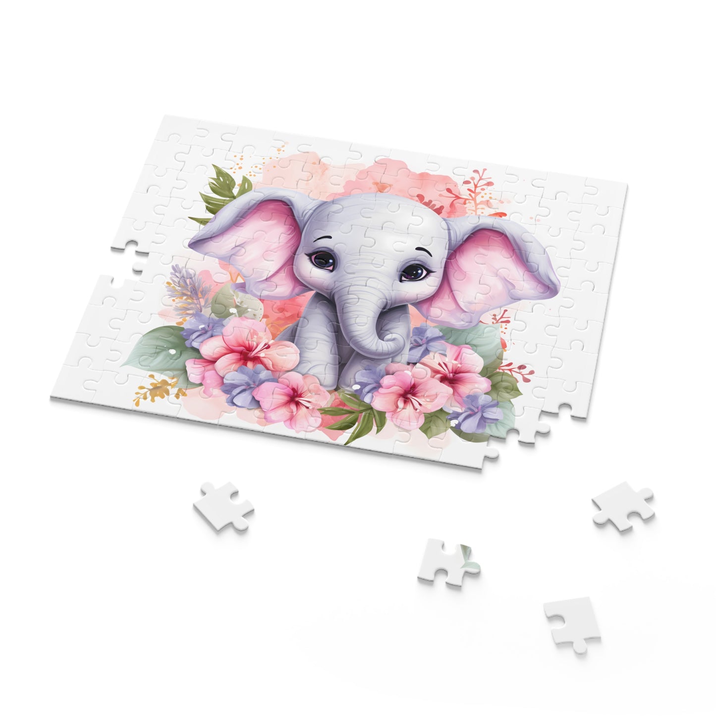 Personalised/Non-Personalised Puzzle, Elephant (120, 252, 500-Piece)