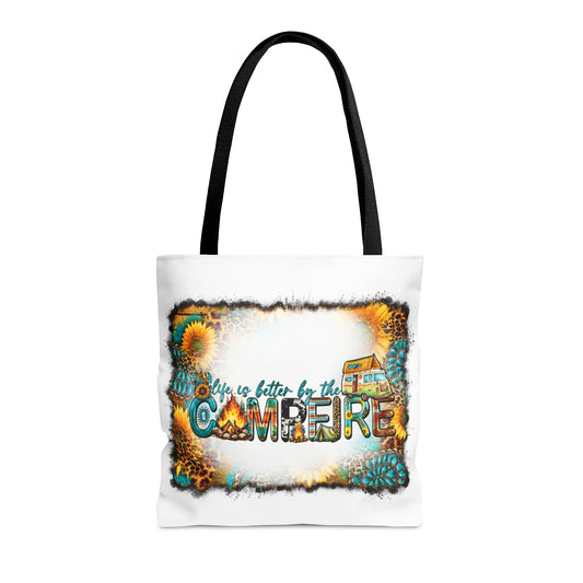 Tote Bag, Western, Life is Better by the Campfire