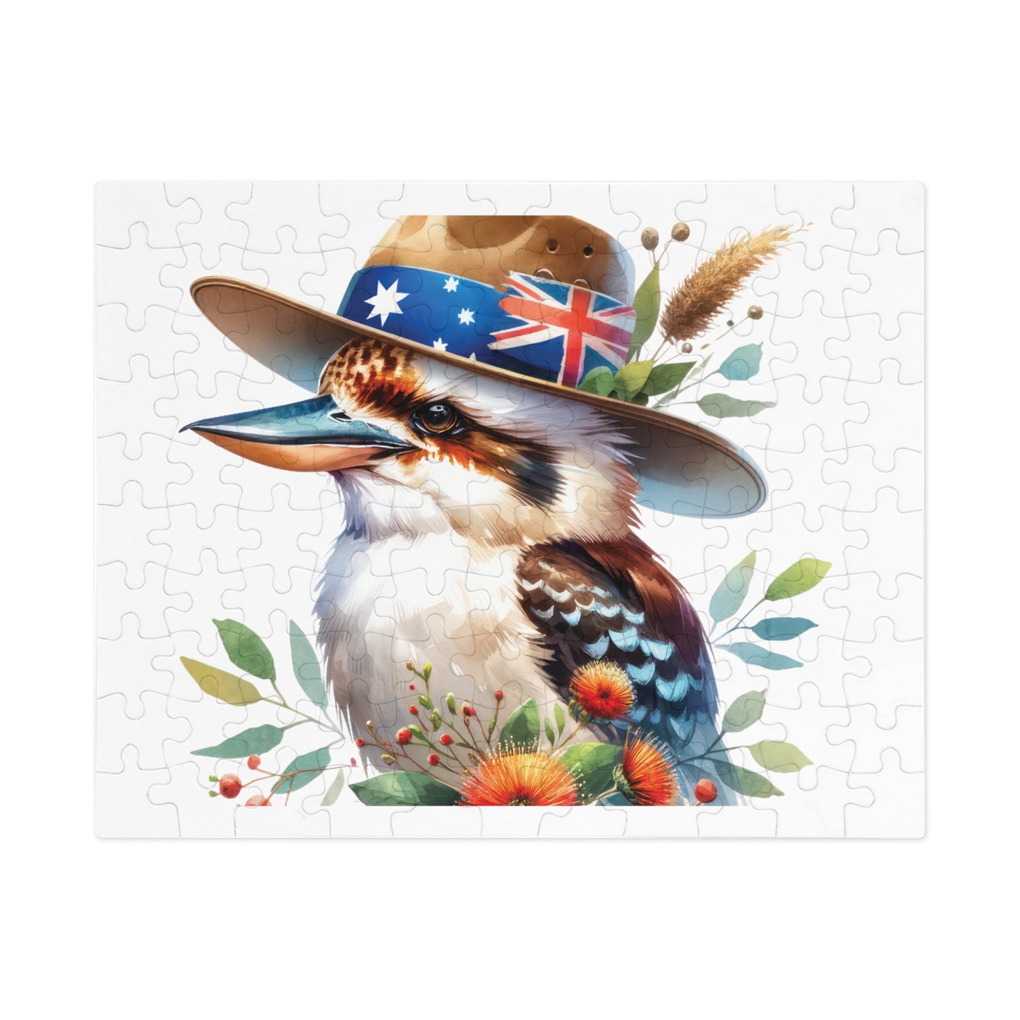 Jigsaw Puzzle in Tin, Australian Animals, Kookaburra, Personalised/Non-Personalised, awd-1337 (30, 110, 252, 500,1000-Piece)