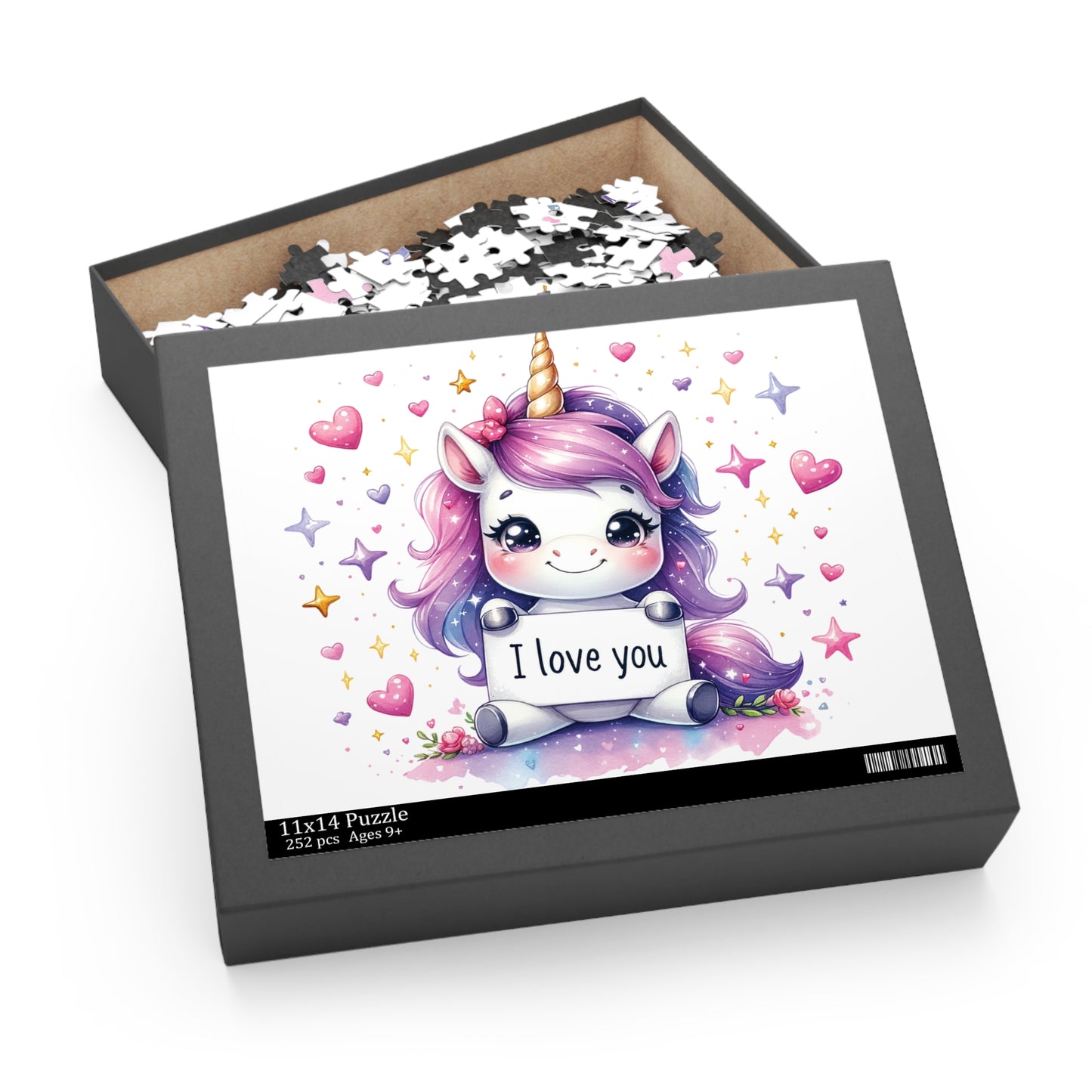 Personalised/Non-Personalised Puzzle, Unicorn (120, 252, 500-Piece)