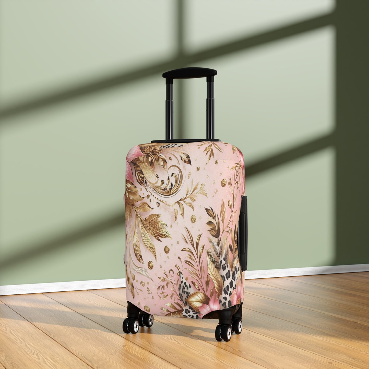 Luggage Cover, Floral Leopard, awd-3081