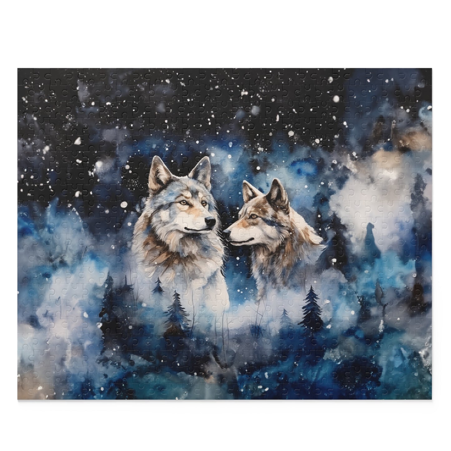 Personalised/Non-Personalised Puzzle, Wolves (120, 252, 500-Piece)