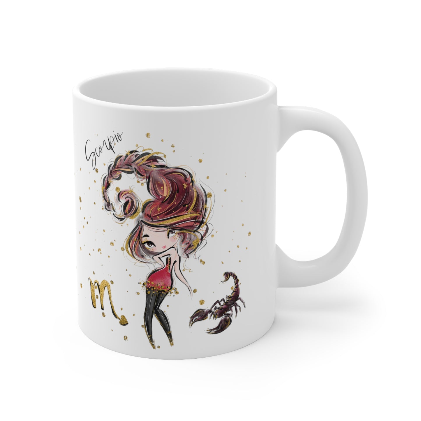 Personalised/Non Personalised Zodiac Sign, Scorpio, Ceramic Mug 11oz