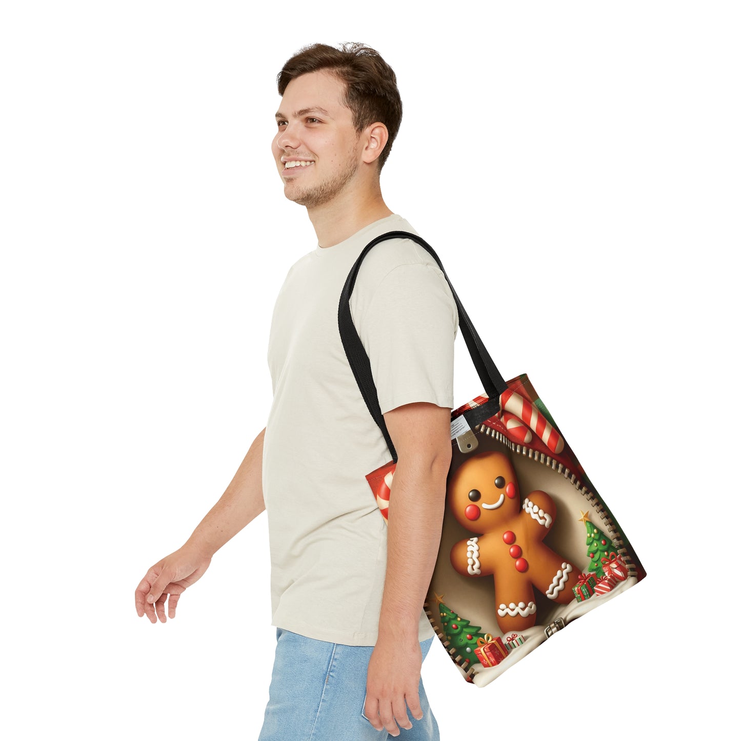 Tote Bag, Christmas, Gingerbread Man