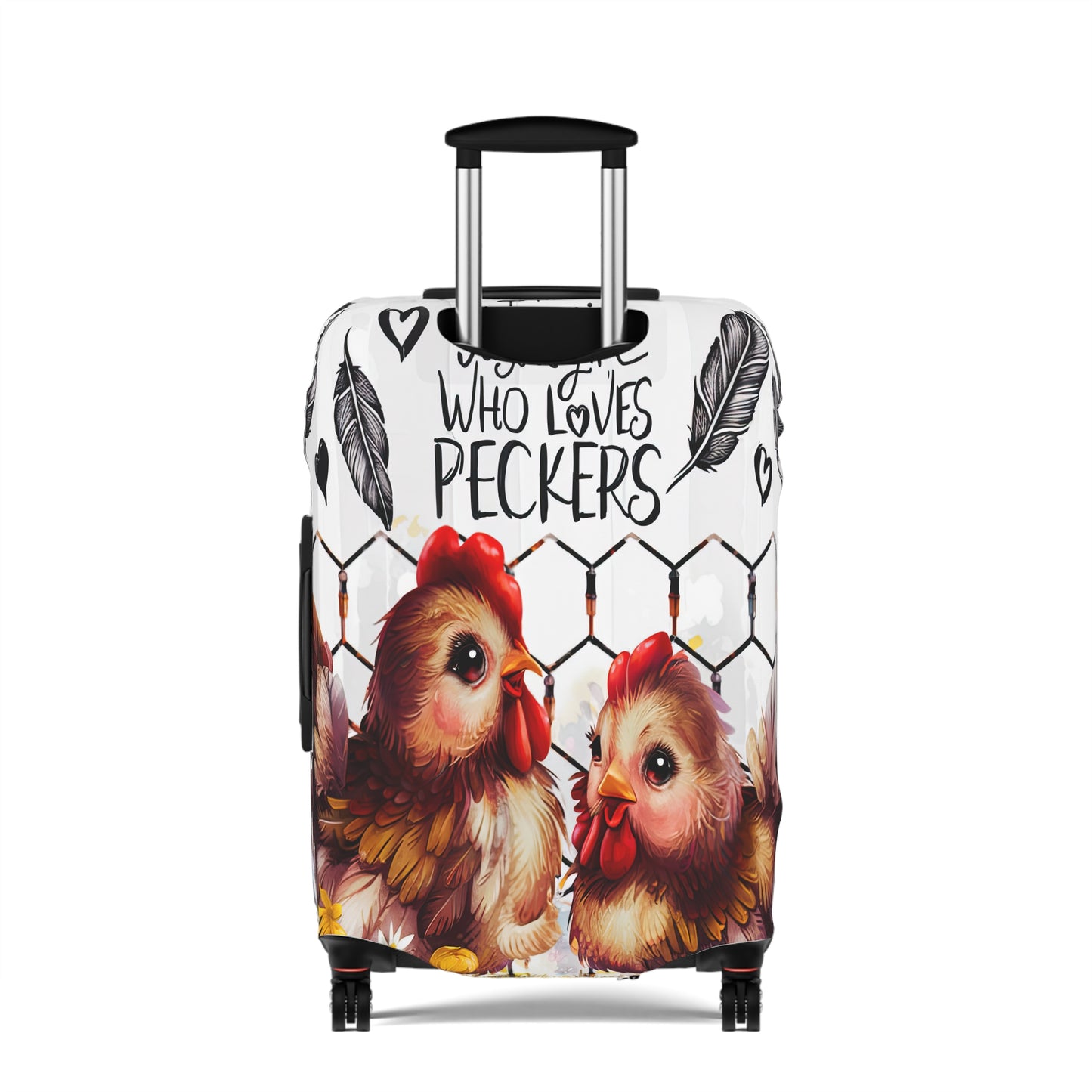 Luggage Cover, Chickens, Just a girl who loves Peckers awd-1474