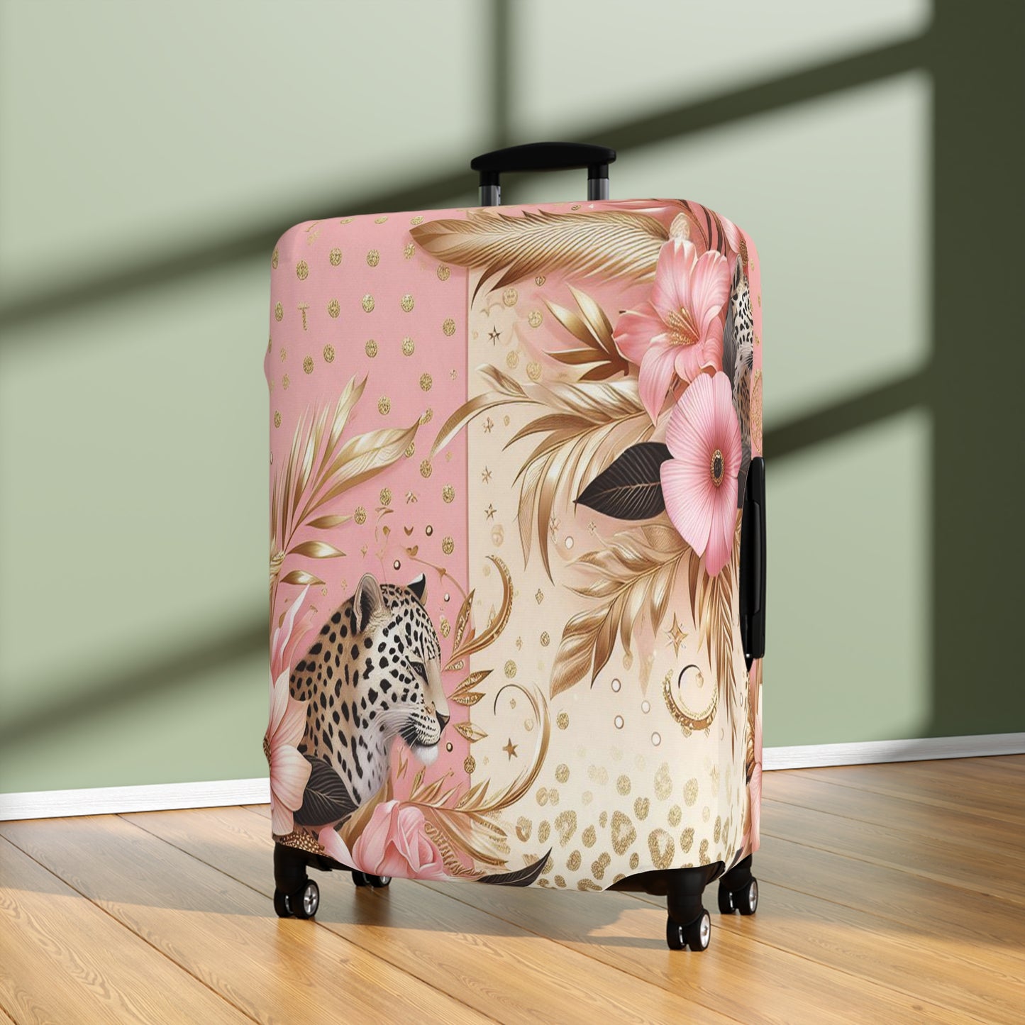 Luggage Cover, Floral Leopard, awd-3079