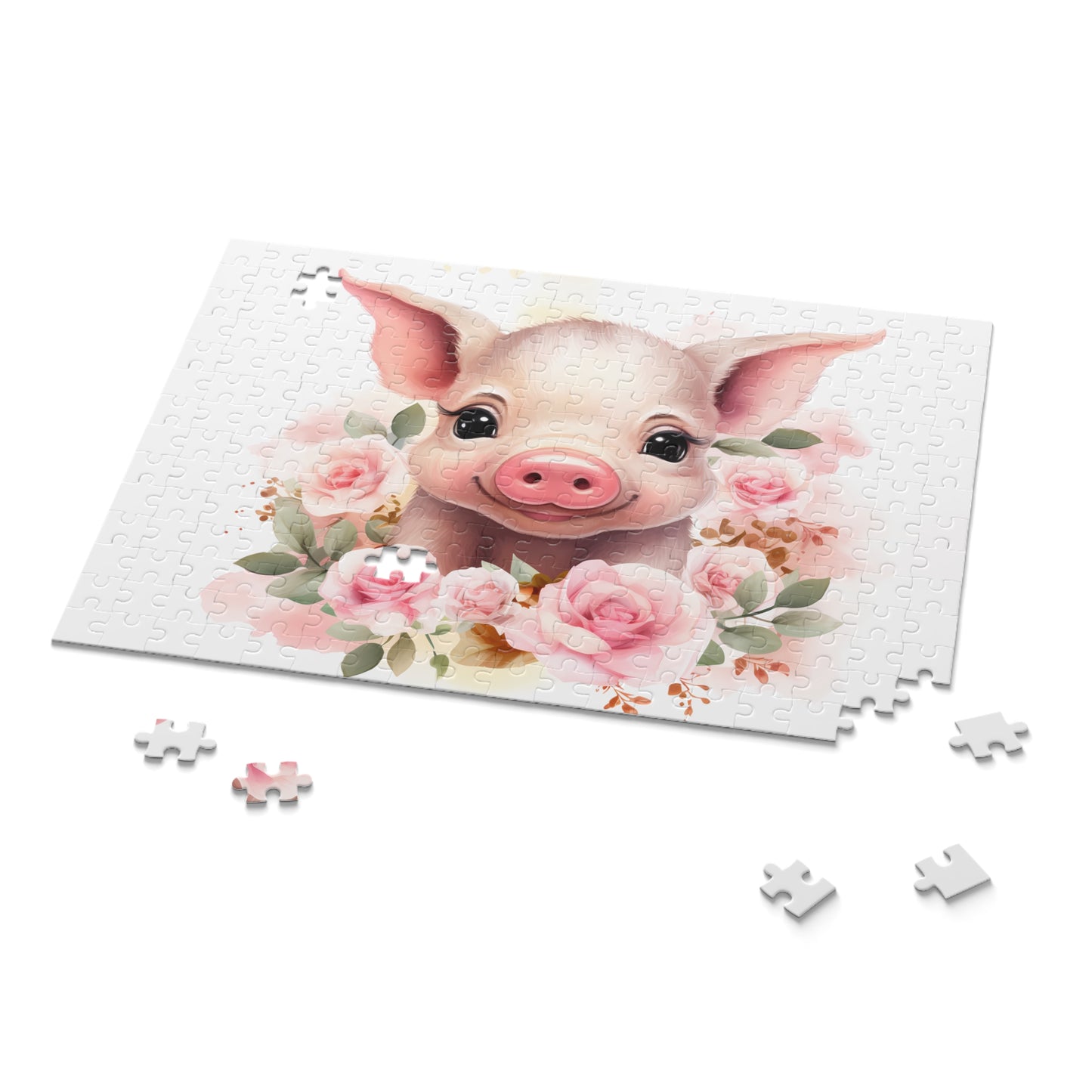 Personalised/Non-Personalised Puzzle, Pig (120, 252, 500-Piece)