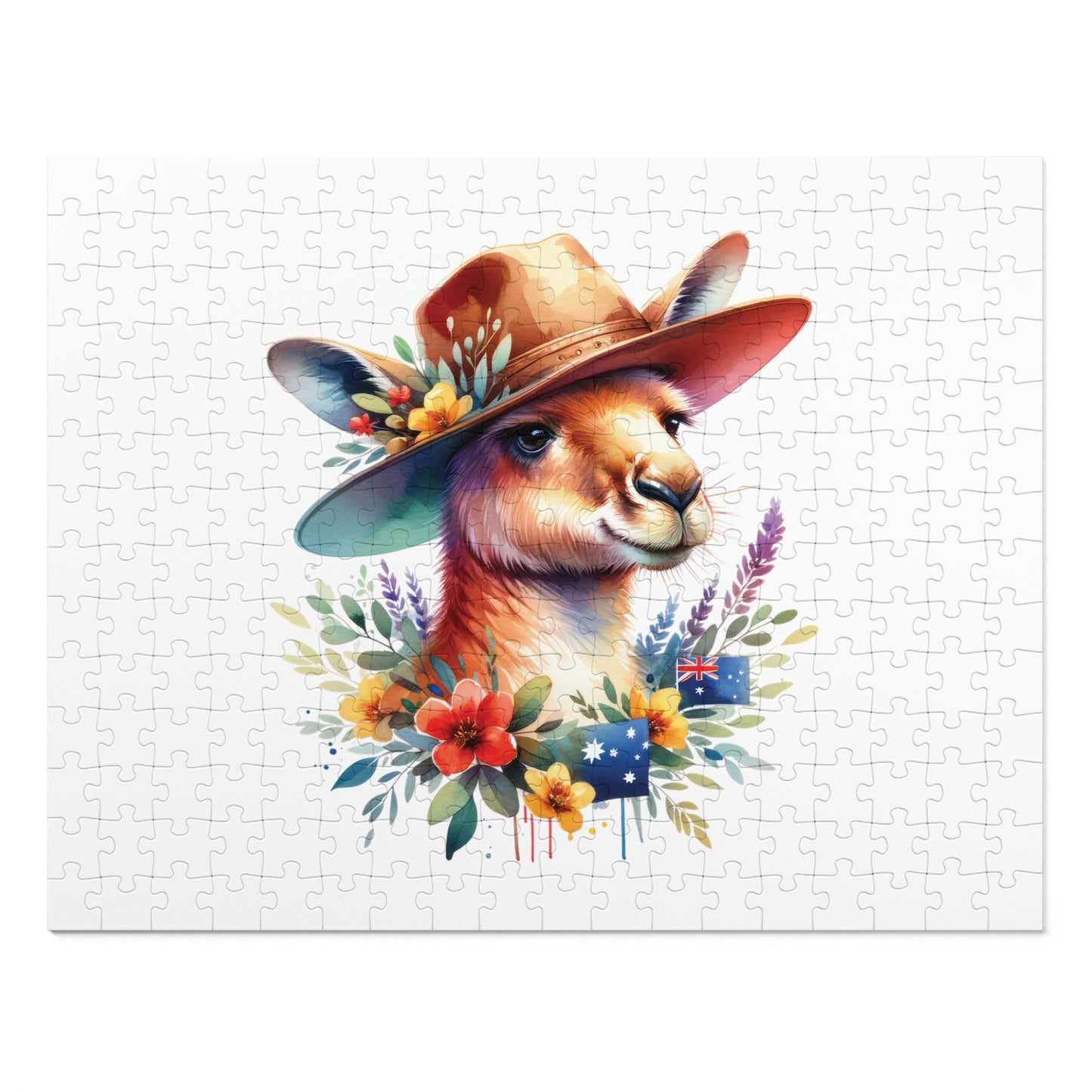 Jigsaw Puzzle in Tin, Australian Animals, Kangaroo, Personalised/Non-Personalised, awd-1315 (30, 110, 252, 500,1000-Piece)