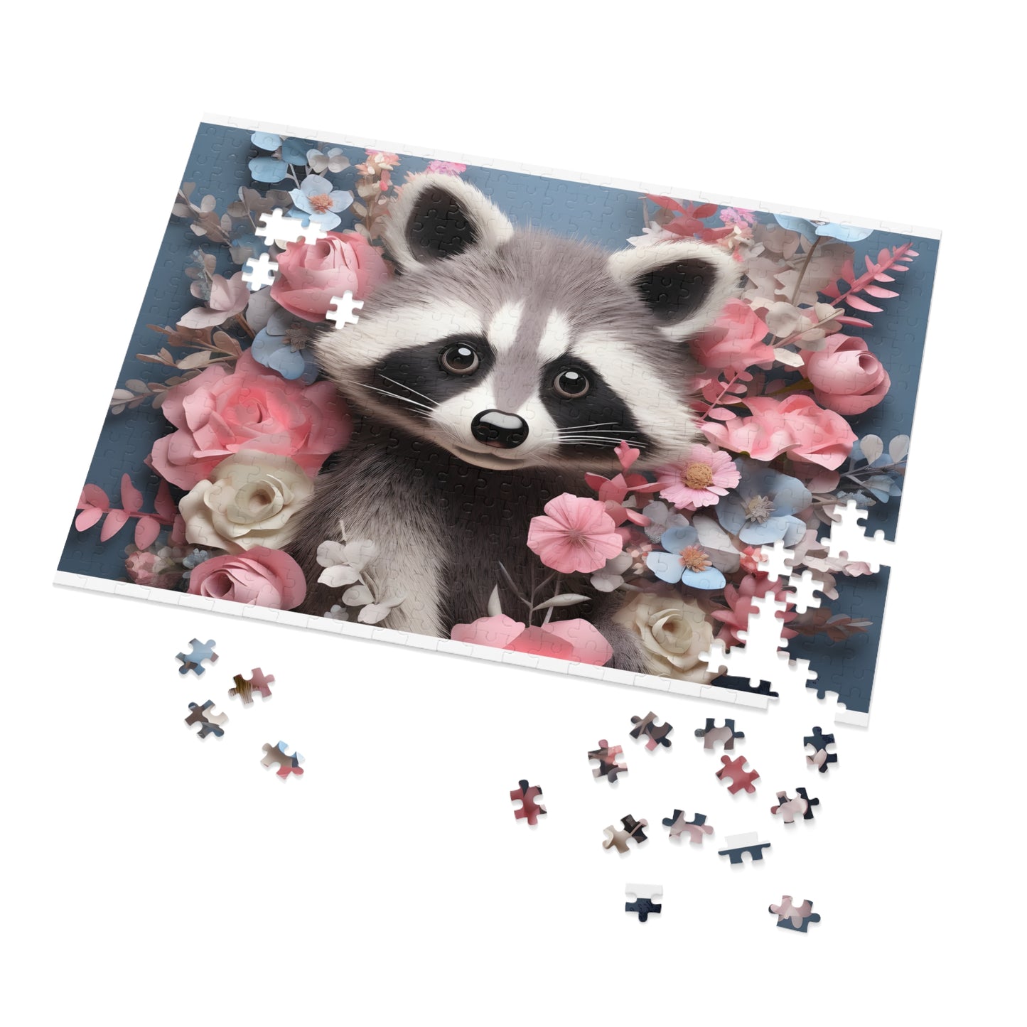 Puzzle, Racoon, Personalised/Non-Personalised (30, 110, 252, 500,1000-Piece) awd-563