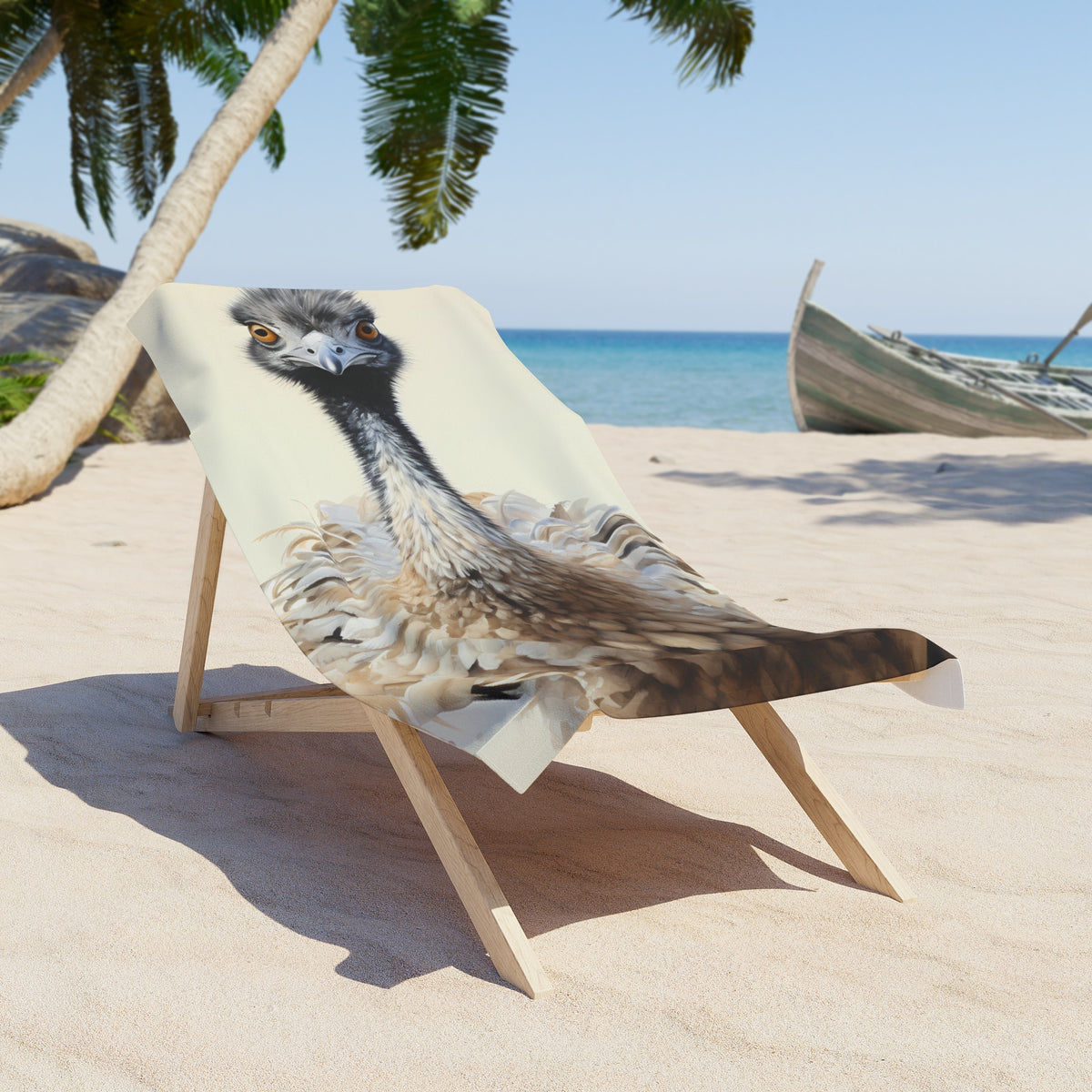 Beach Towel, Australian Animals, Emu, Polycotton Towel, 2 sizes Available
