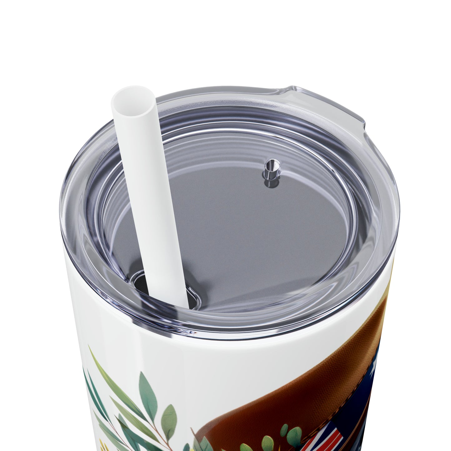 Skinny Tumbler with Straw, 20oz, Australian, Cockatoo, awd-1334